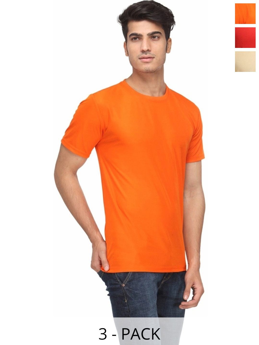 FUNKY GUYS Men 3 Slim Fit T-shirt