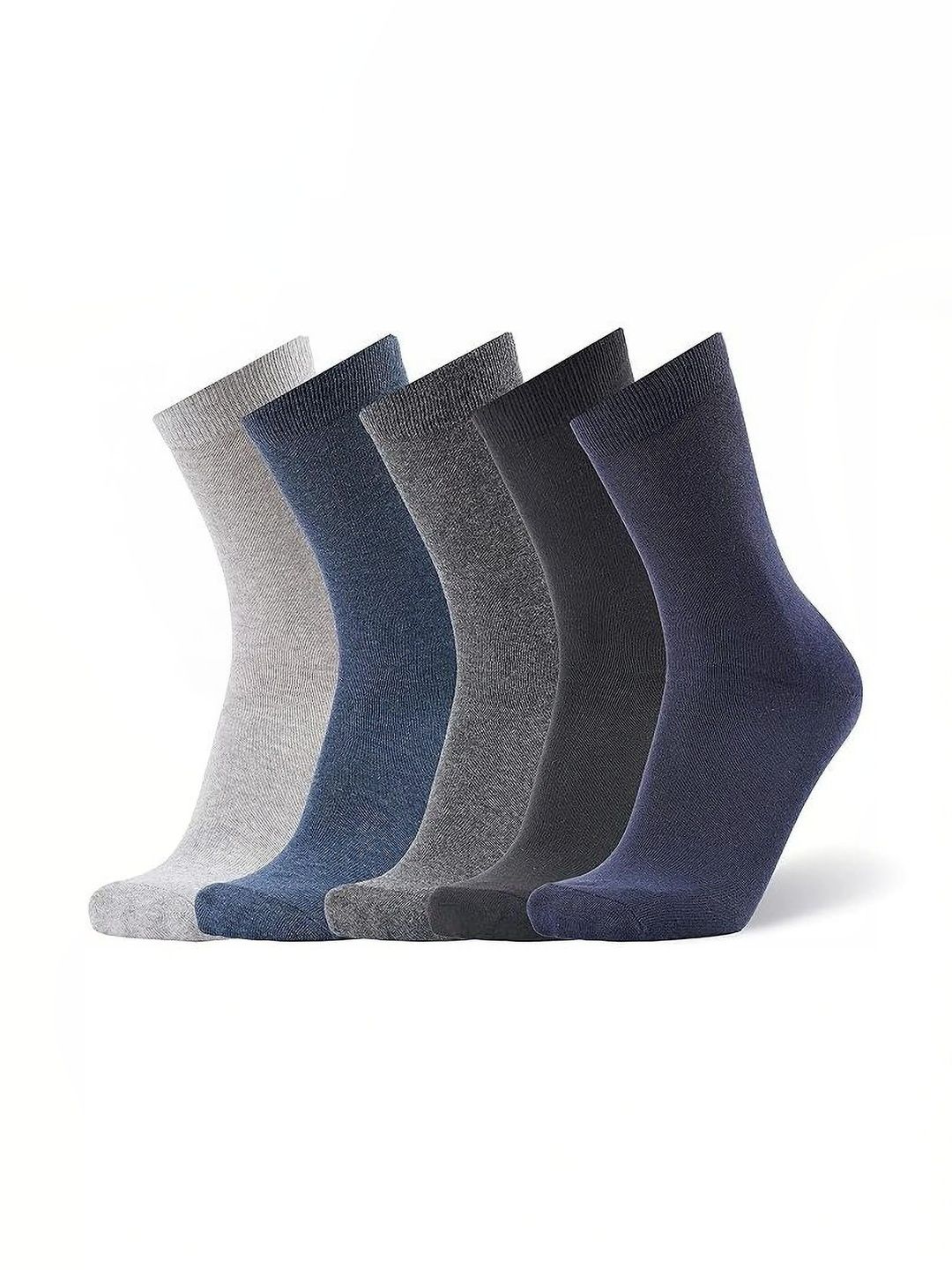 SOKSI Men Pack of 5 Cotton Assorted Calf Length Socks