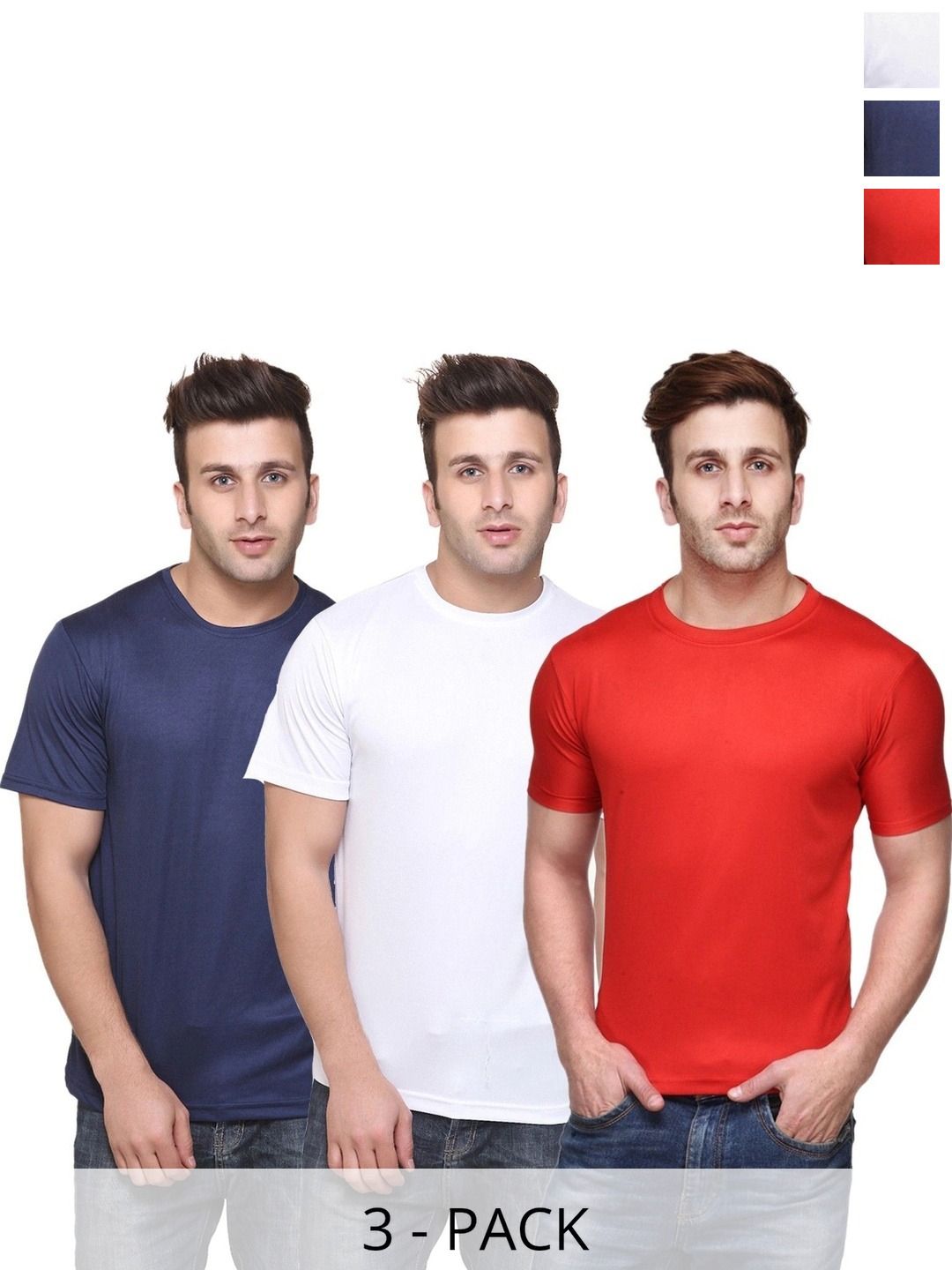 FUNKY GUYS Men 3 Slim Fit T-shirt