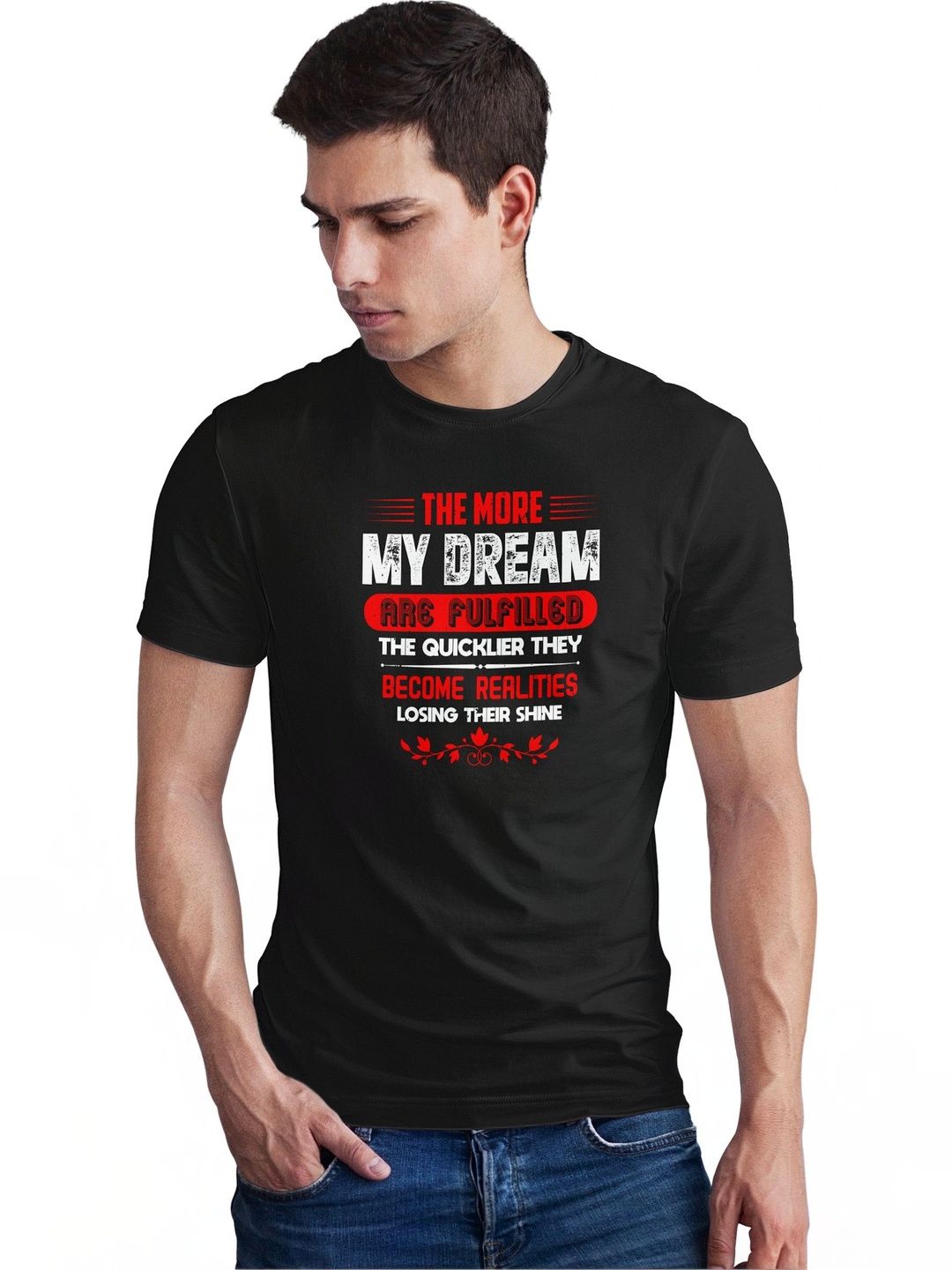 Seekbuylove Men Typography Printed Bio Finish T-shirt