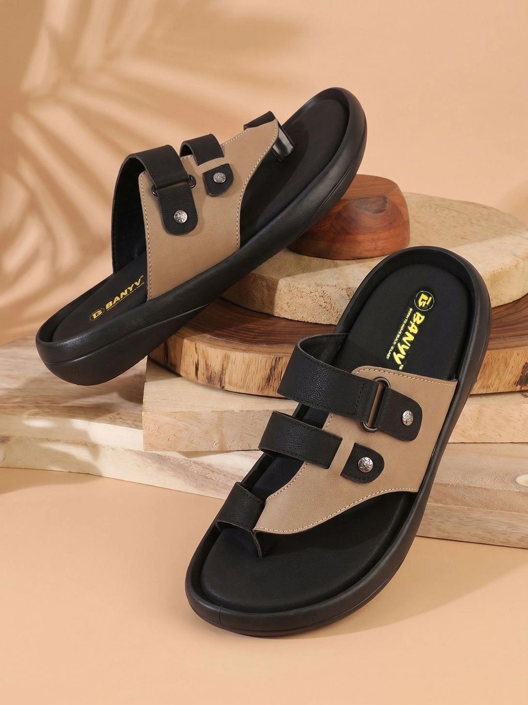 BANYY Men Colourblocked Thong Flip-Flops