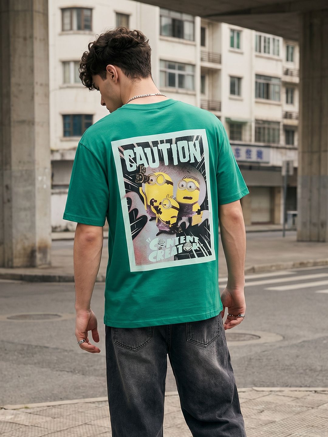 Minions by Kook N Keech Men Minions Printed T-shirt