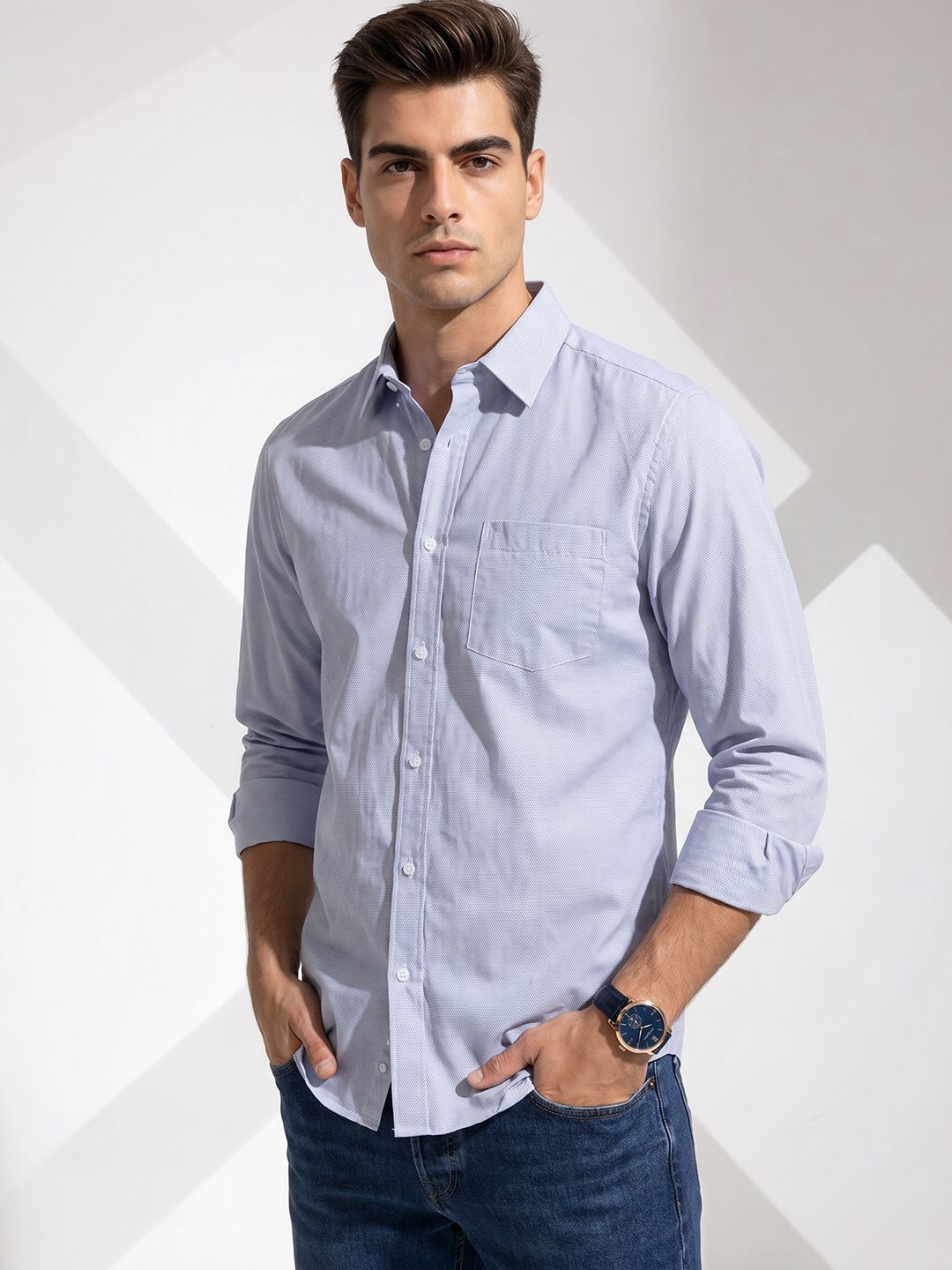 encore by INVICTUS Men Slim Fit Casual Shirt