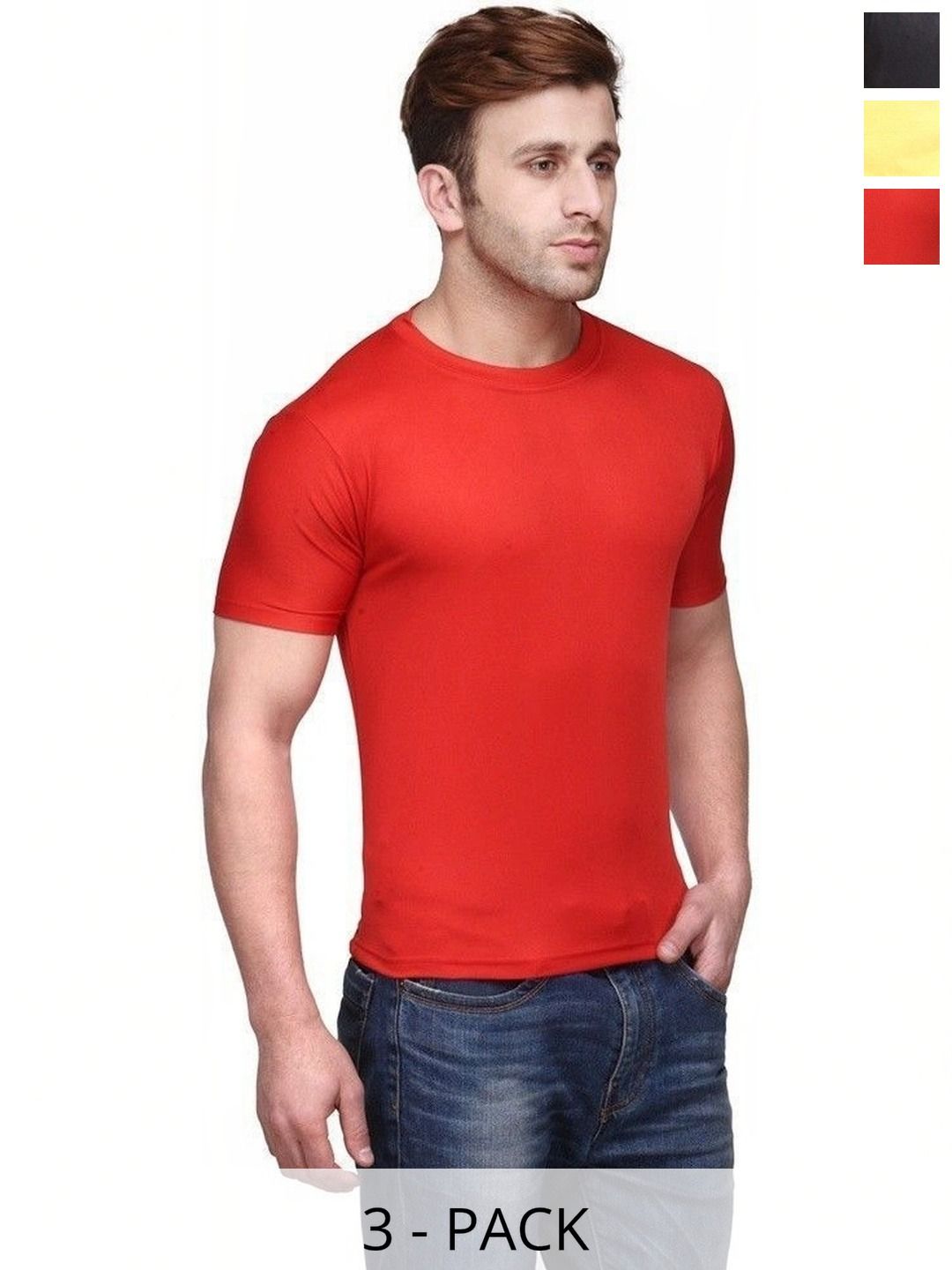FUNKY GUYS Men 3 Slim Fit T-shirt