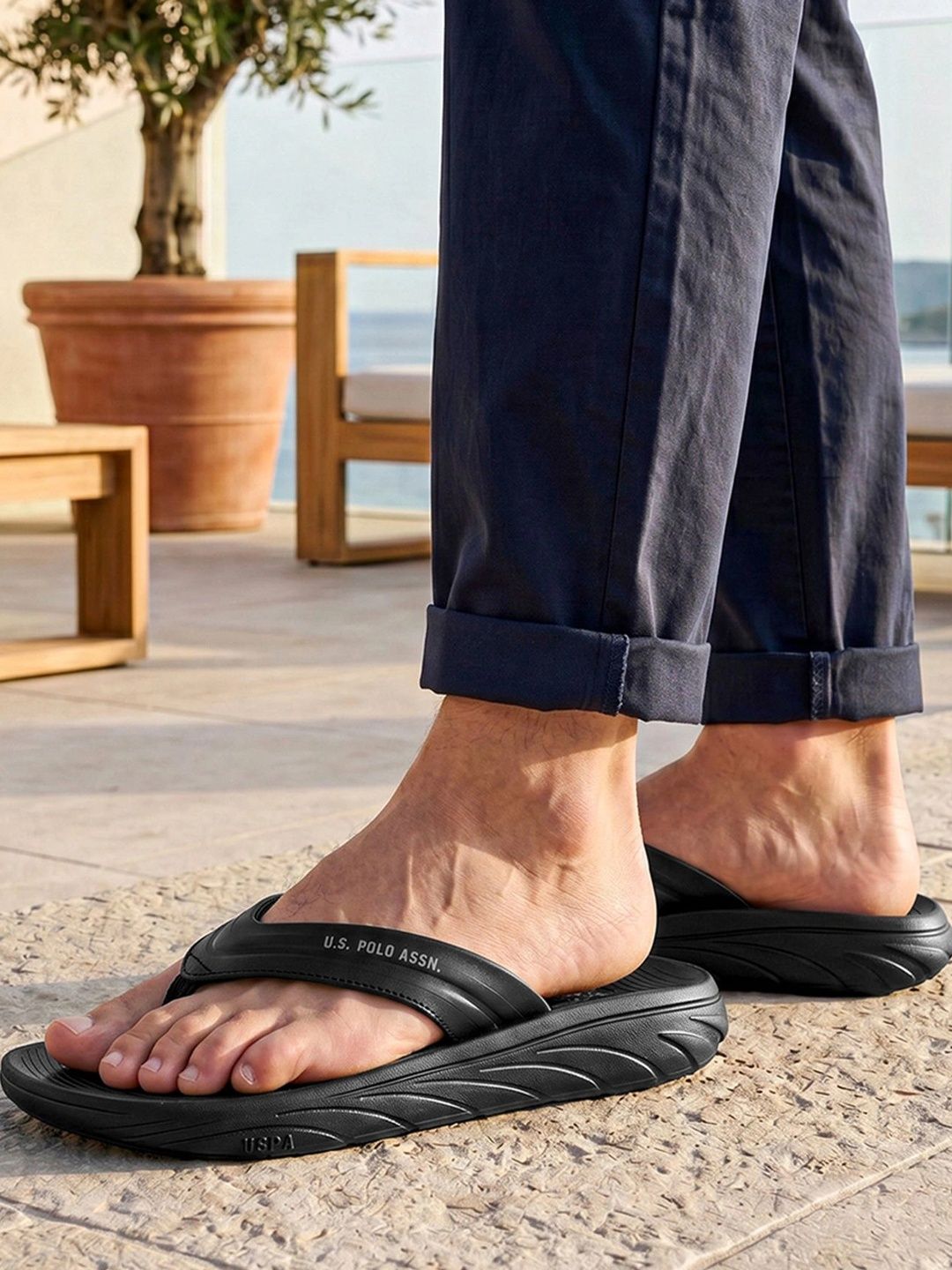 U.S. Polo Assn. Men Thong Flip-Flops