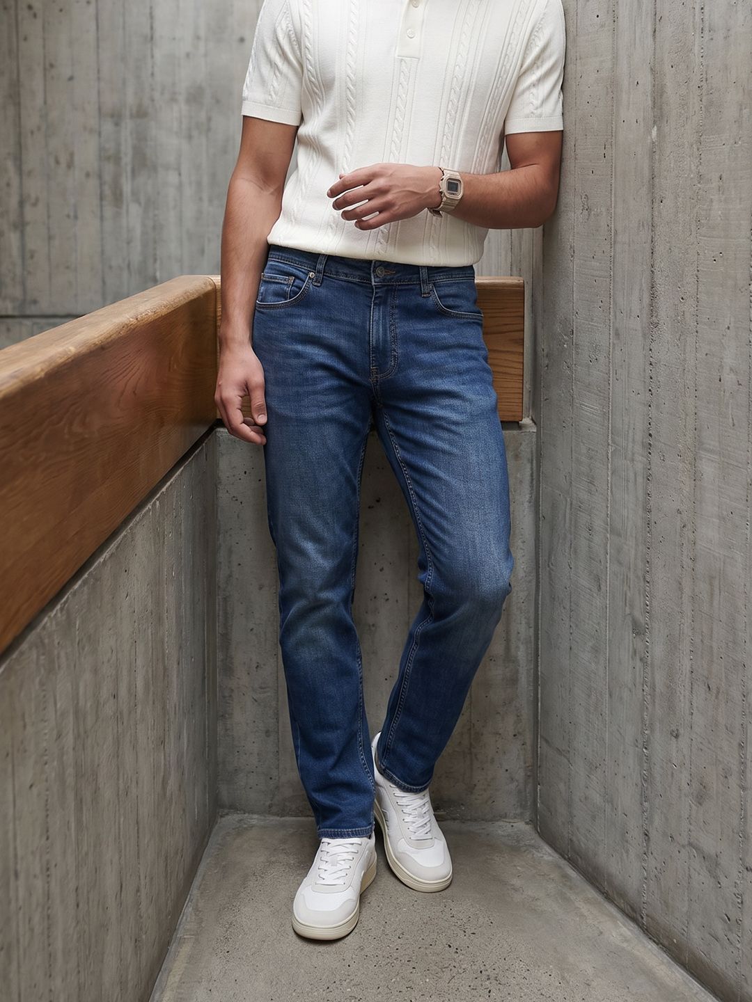 Mr Bowerbird Regular Fit Vintage Wash Stretchable Jeans