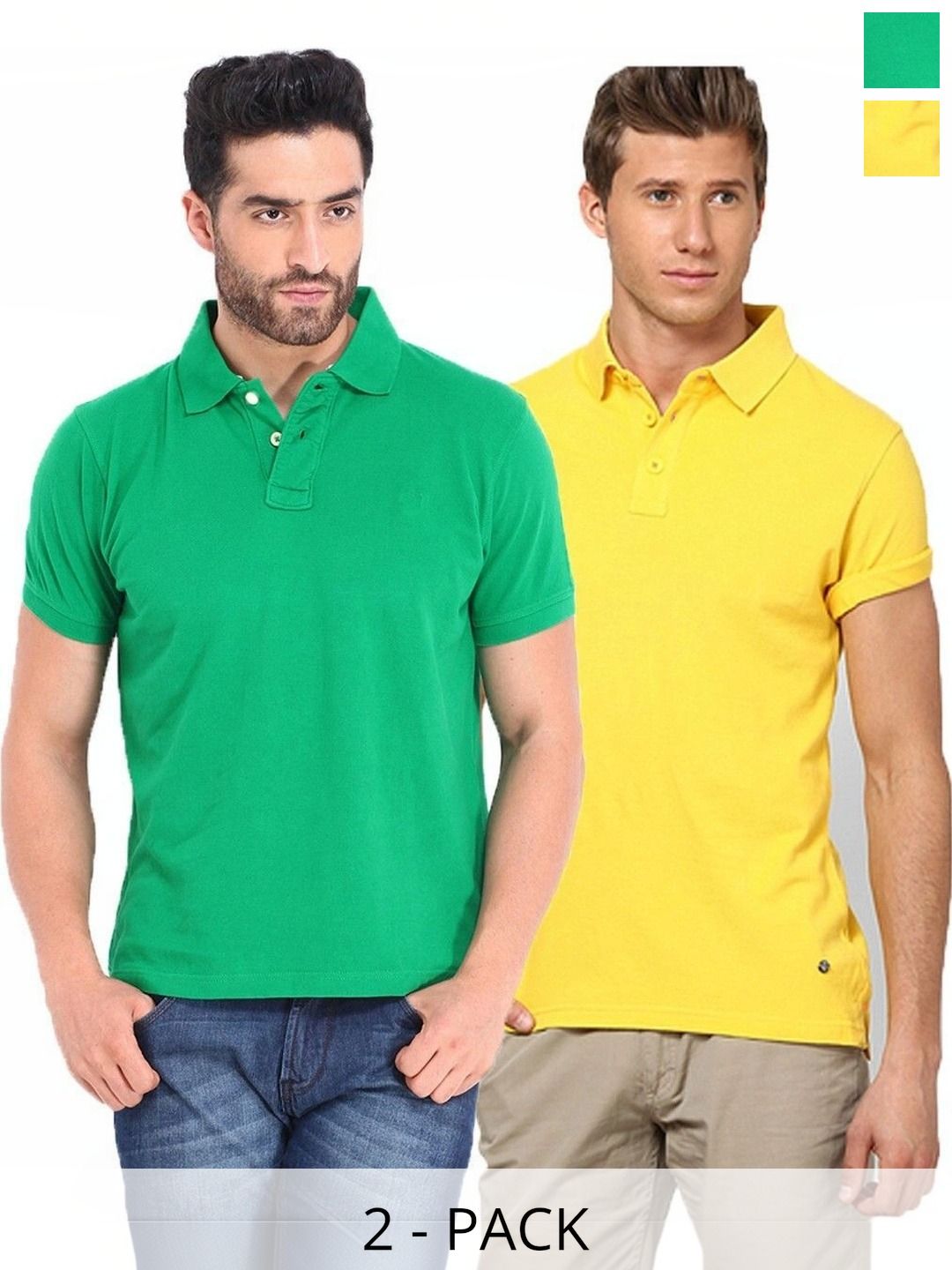 KETEX Men Pack of 2 Polo Collar T-Shirts