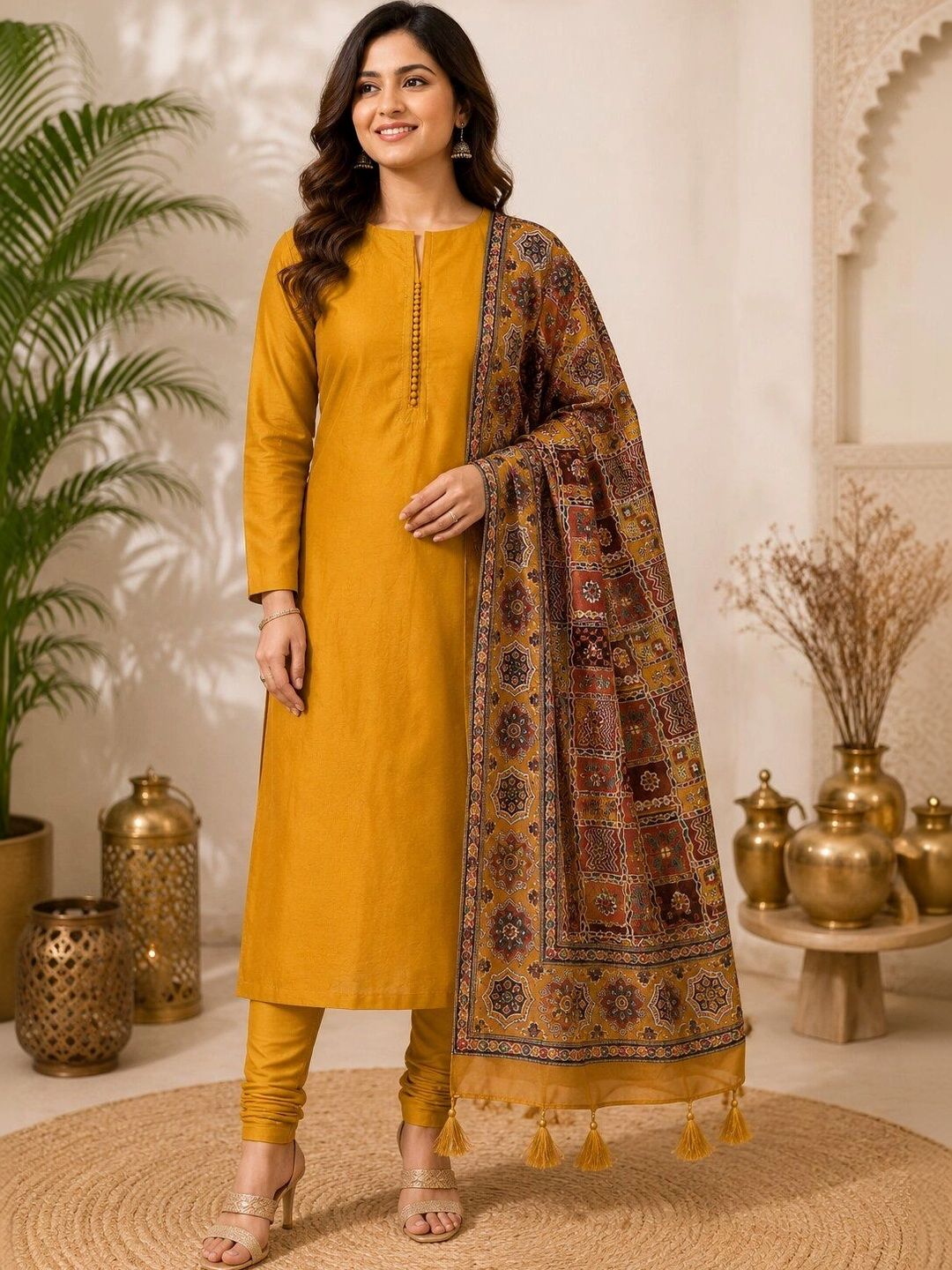 Krishna Tanna Art Silk Unstitched Dress Material