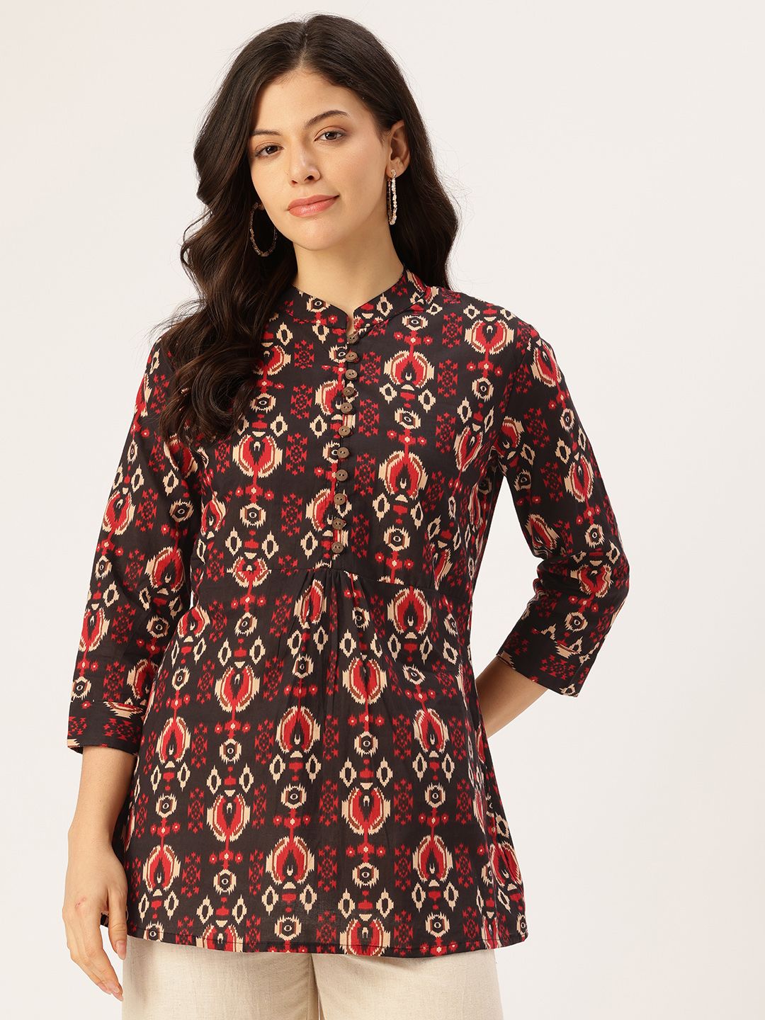 FERANOID Printed Pure Cotton Blend Kurti