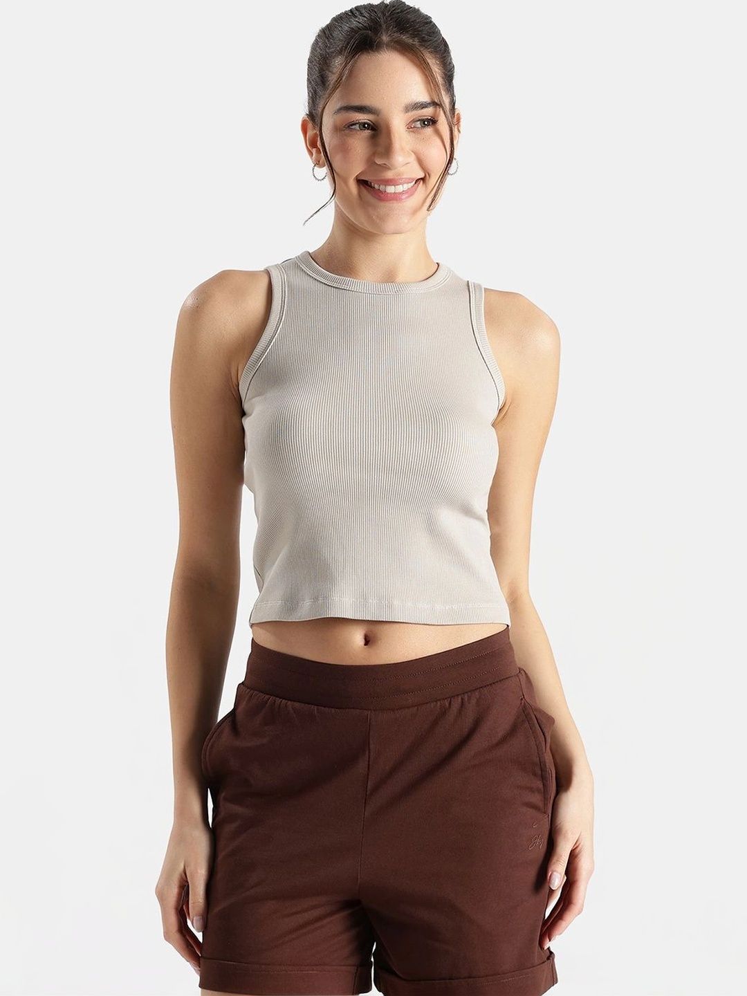 Jockey Super Combed Cotton Rich Solid Straight Hem Tank Top - A145
