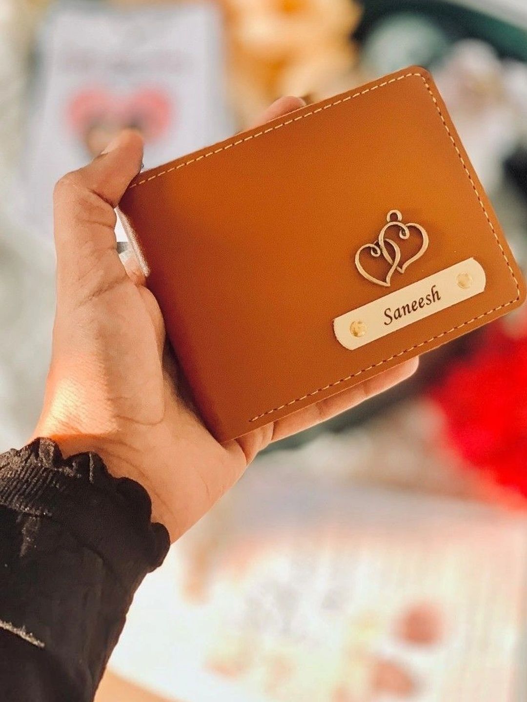 Navya Royal Art Men Embellished Leather Two Fold Wallet