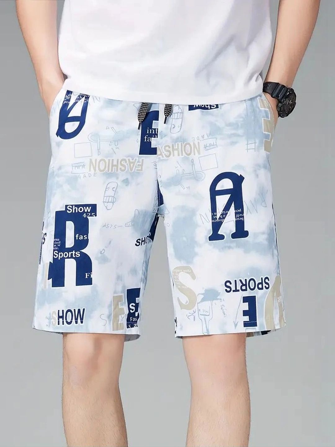 Moda Rapido Men Typography Printed Running Shorts