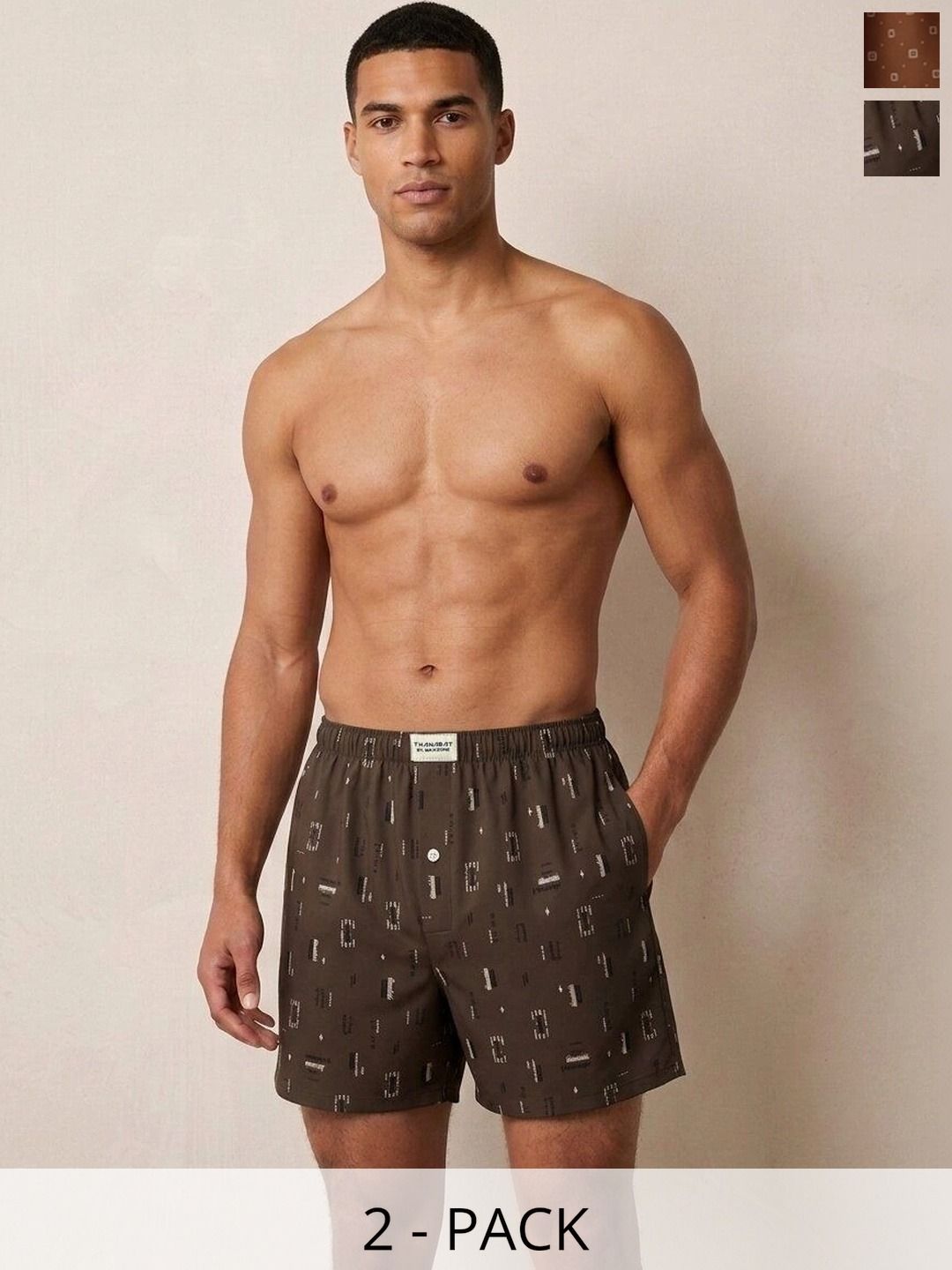 MAXZONE Pack Of 2 Printed Pure Cotton Boxers