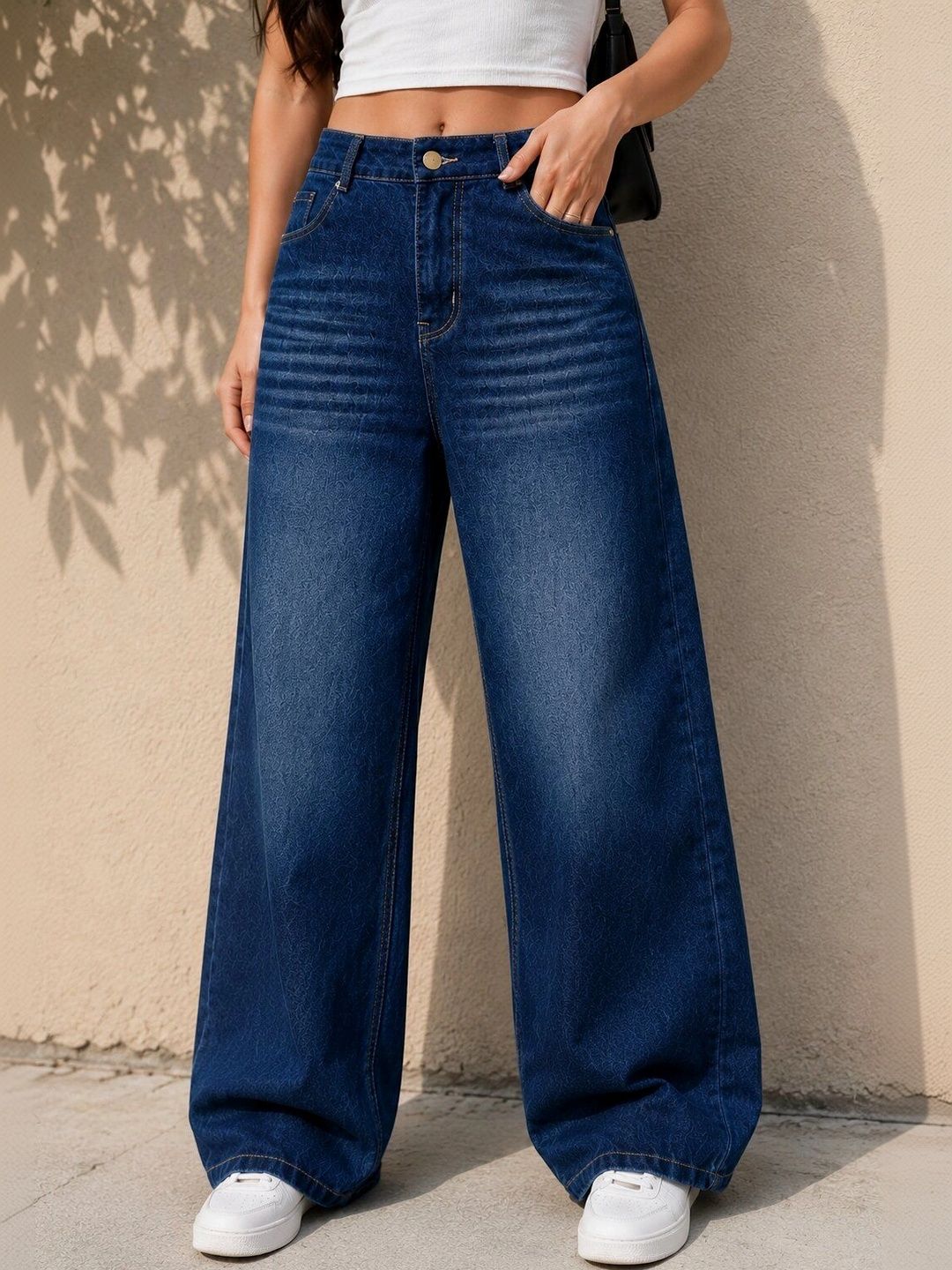 AKACY Women Straight Fit High-Rise Stretchable Jeans