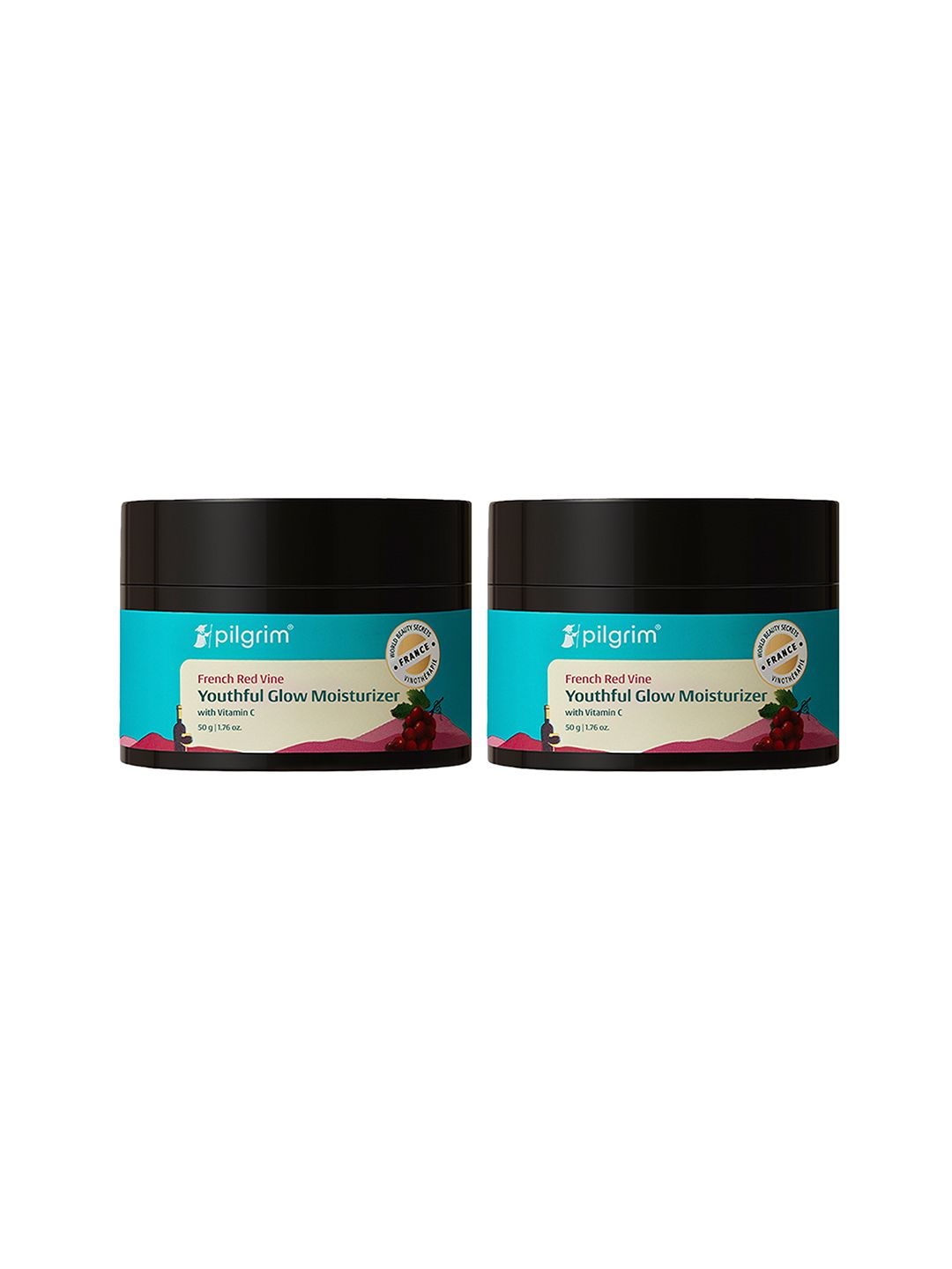 Set of 2 Red Vine Face Cream Pilgrim Set of 2 Red Vine Face Cream SPF 30 with Vitamin C & Rosehip Oil for Dark Spots