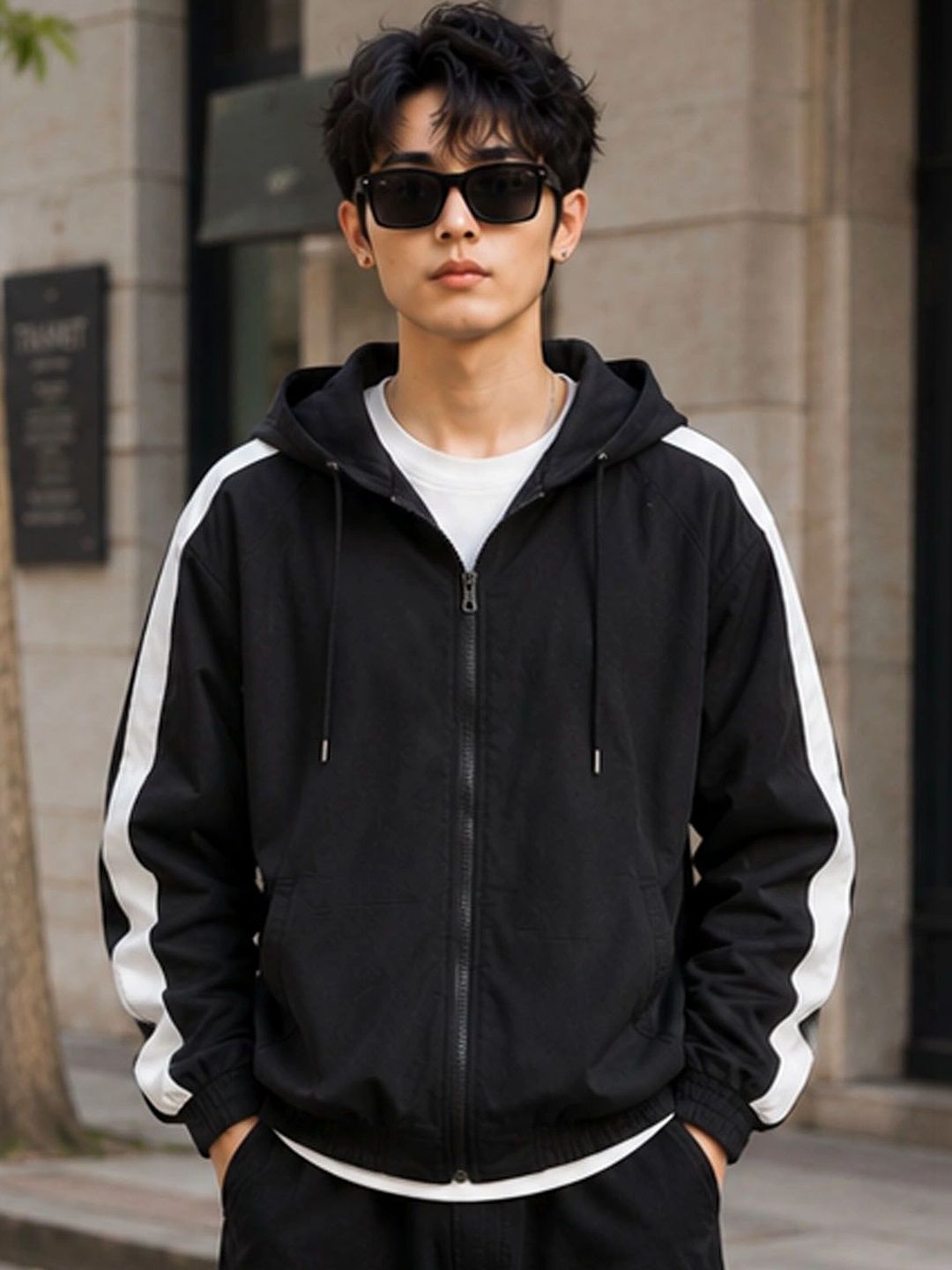StyleCast Men Colourblocked Lightweight Bomber Jacket