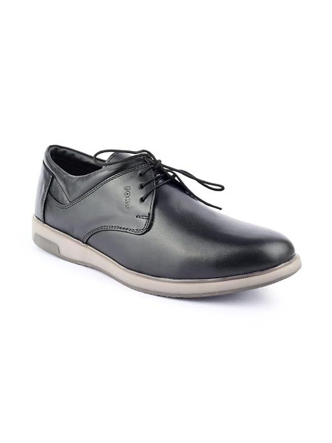 FOR-B Men Leather Round Toe Lace-Ups Formal Oxfords