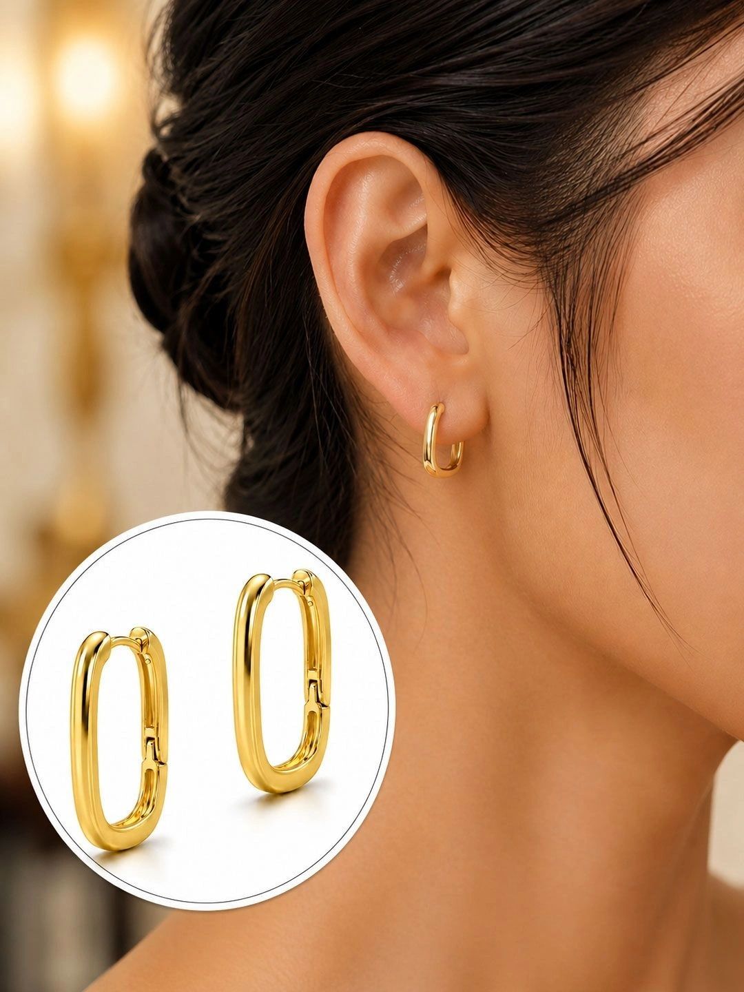 VAMA Geometric Hoop Earrings