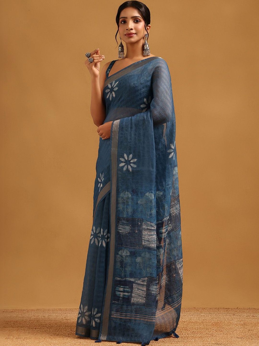 Soch Soch Batik Beads and Stones Saree