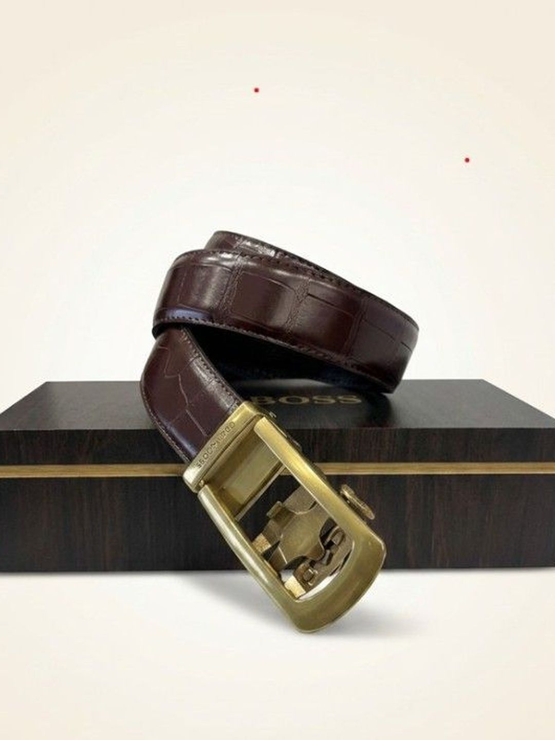 Calvadoss Men Textured PU Formal Belt
