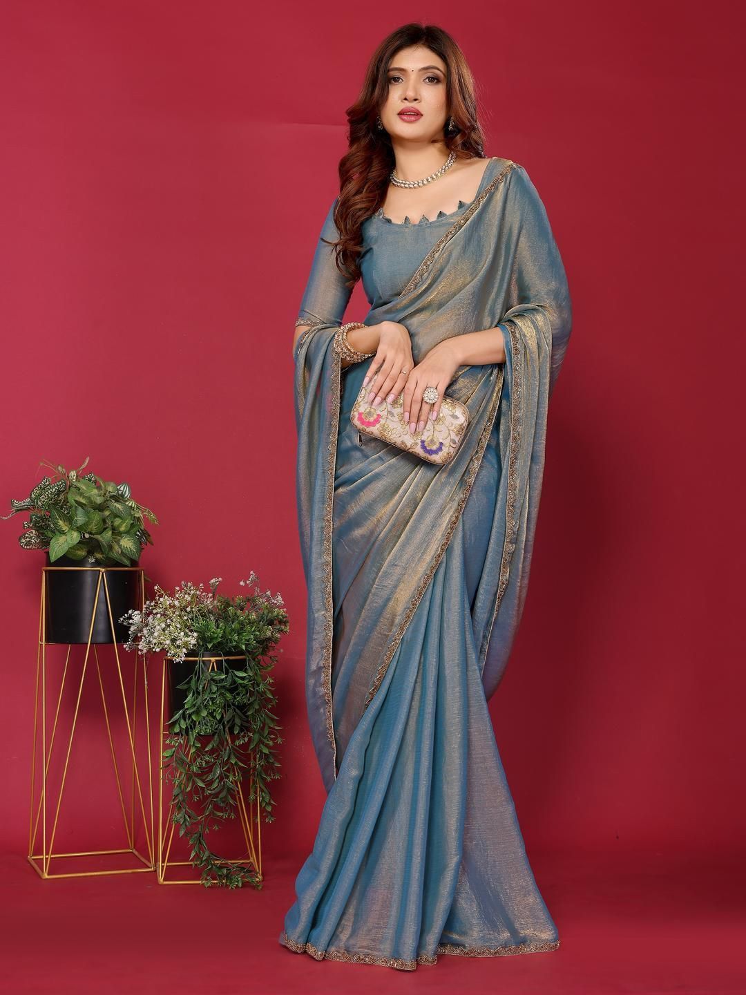 Saree Varanga Beads and Stones Saree