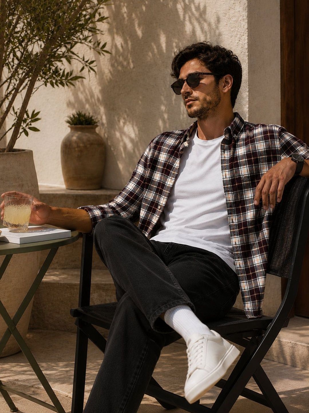 XKIND Men Standard Checked Casual Shirt