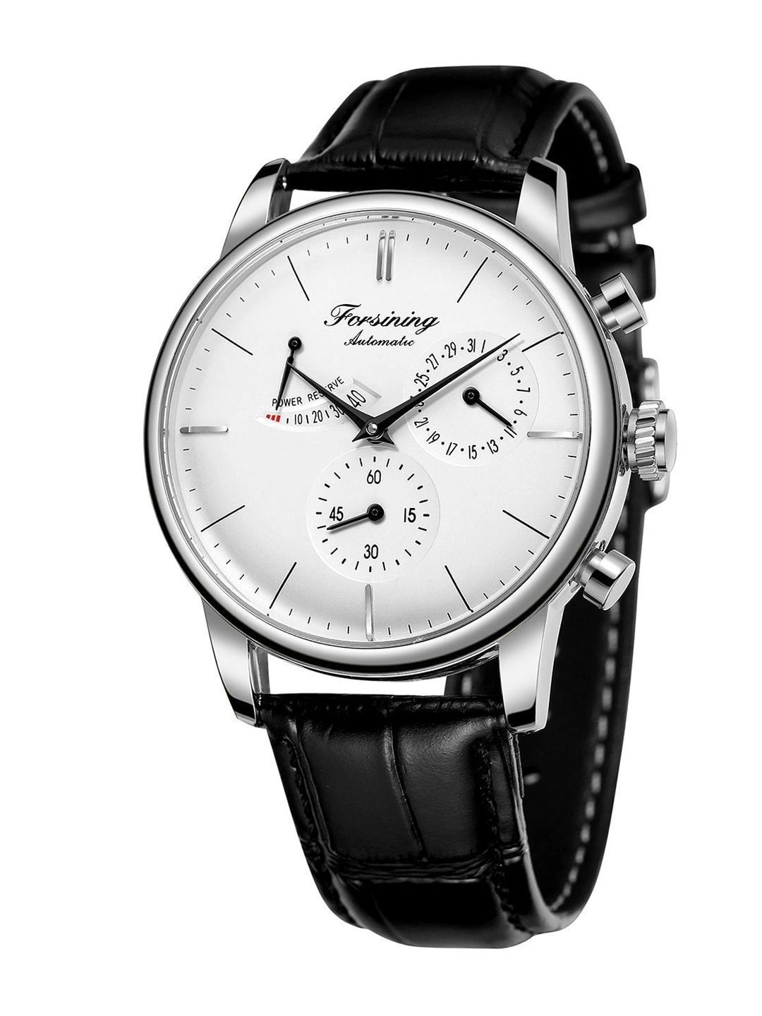 FORSINING FORSINING Men Round Dial Watch With Leather Strap