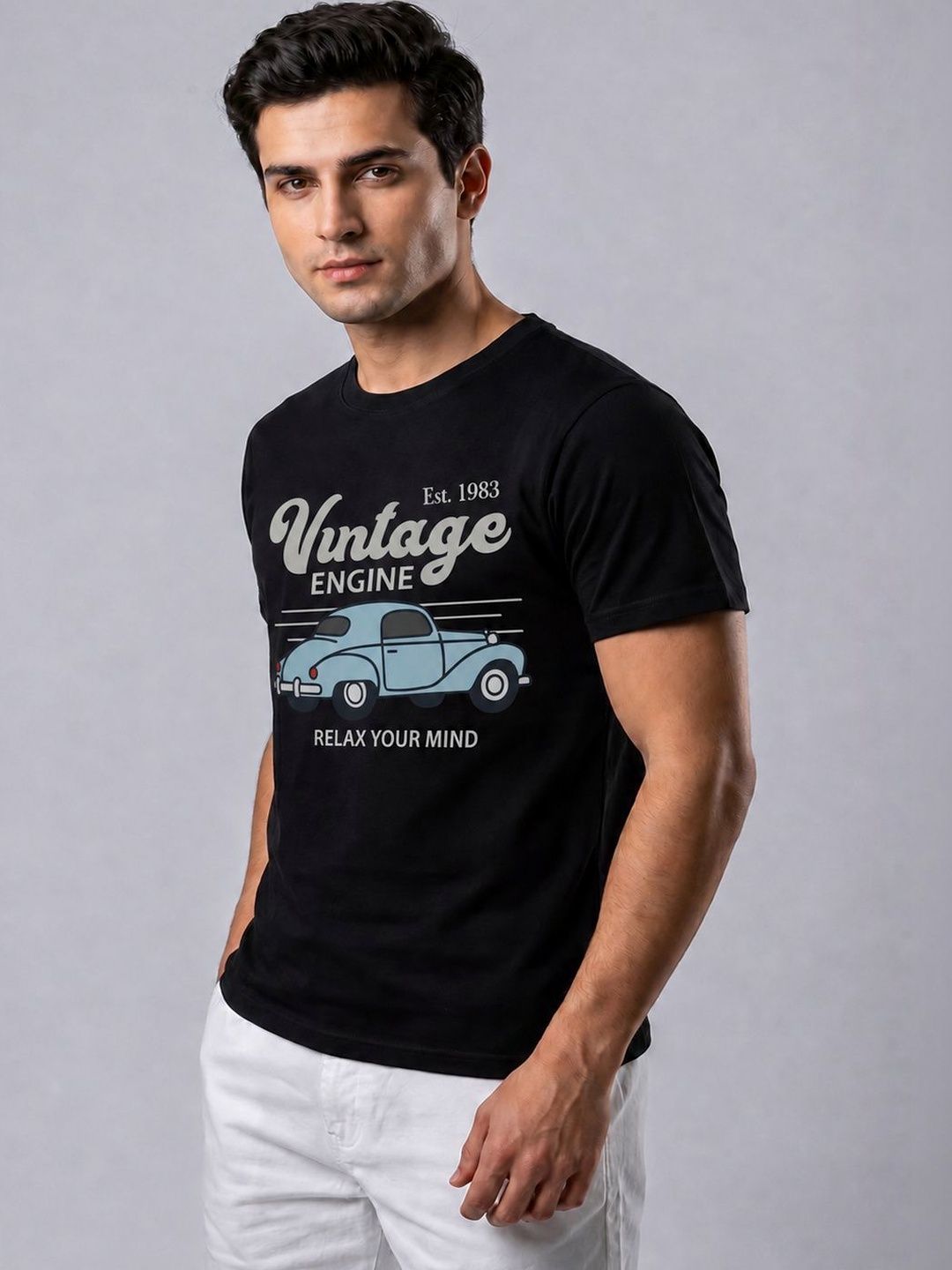 Attire Hub Men Printed T-shirt
