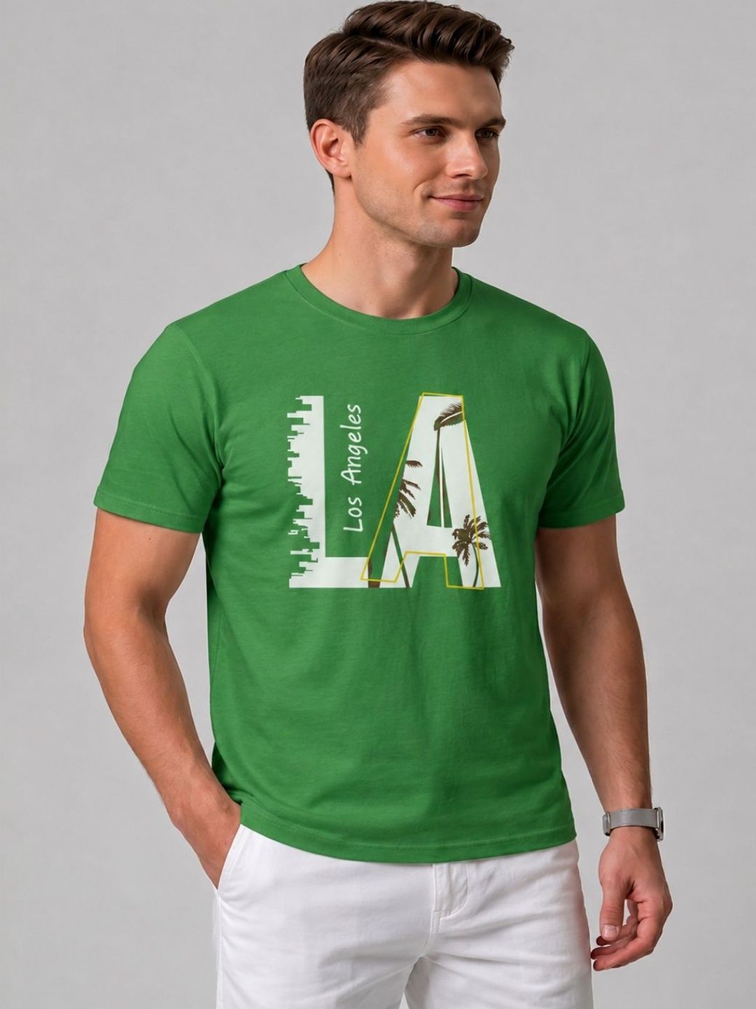 Attire Hub Men Typography Printed T-shirt