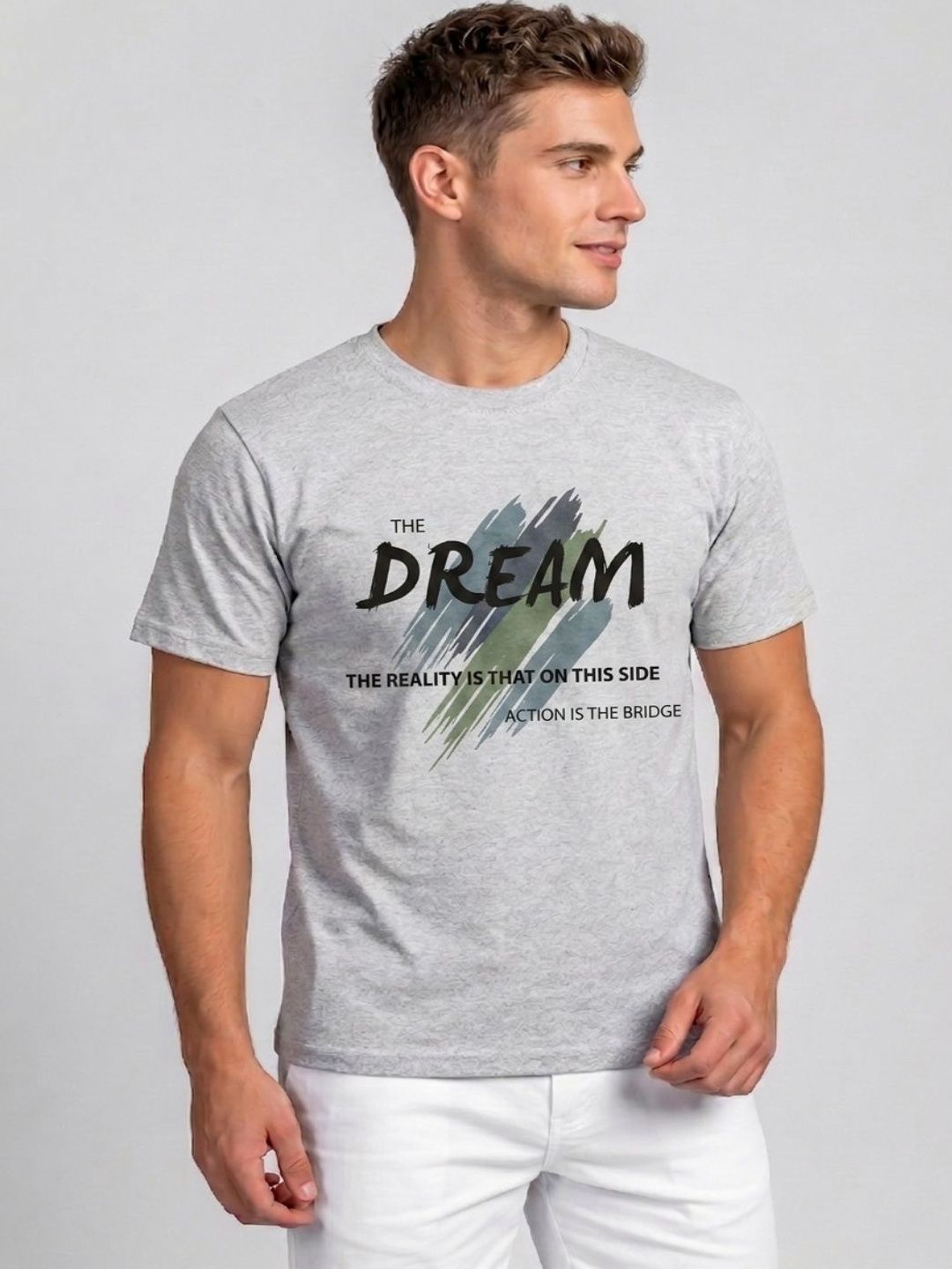 Attire Hub Men Typography Printed T-shirt