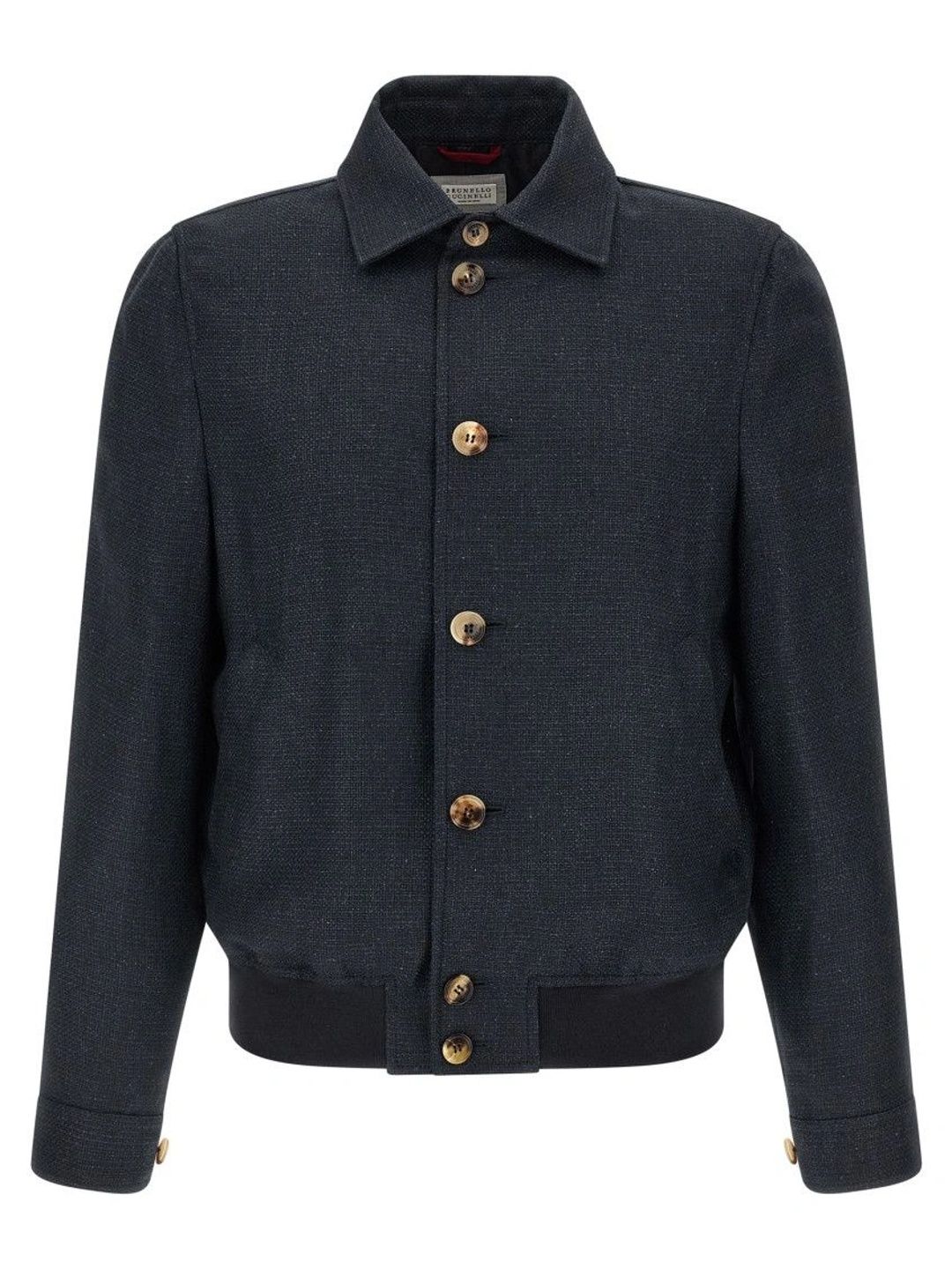 Brunello Cucinelli Dark Navy Textured Jacket