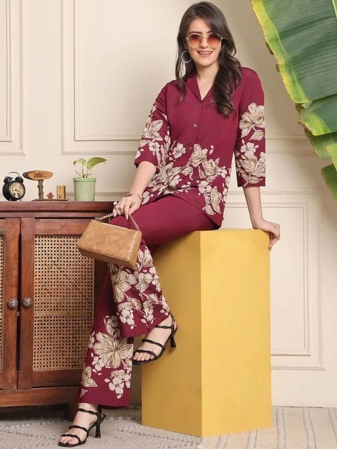 LIZORD FAB Floral Printed Shirt with Trousers