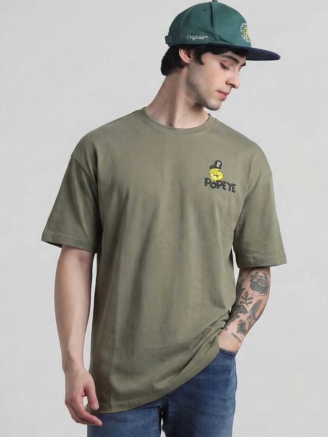 BAESD Men Popeye Printed T-shirt