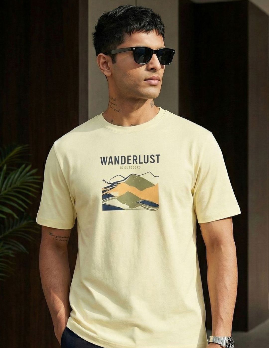 RAAX Men Printed Pure Cotton T-shirt