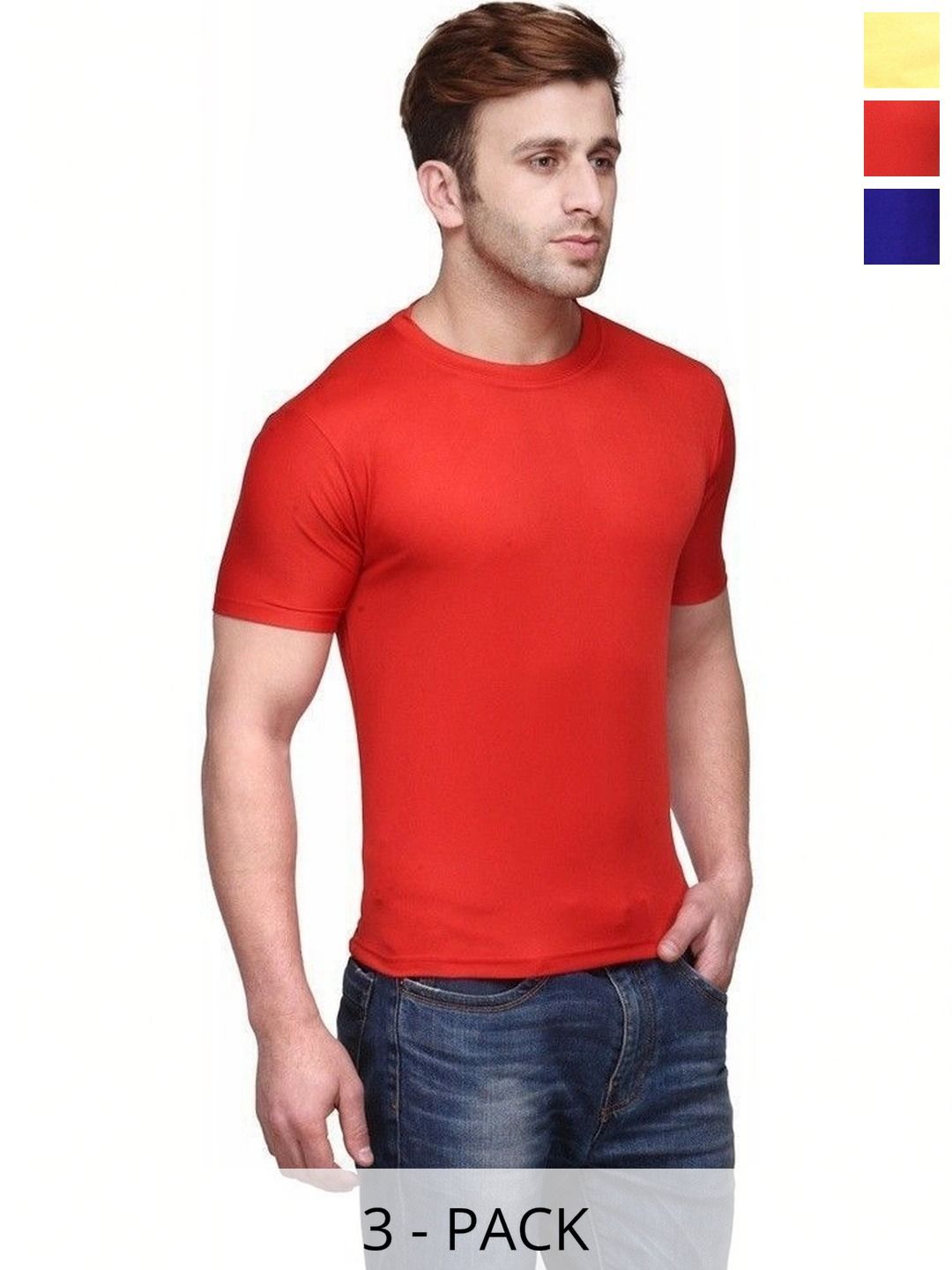 FUNKY GUYS Men 3 Slim Fit T-shirt