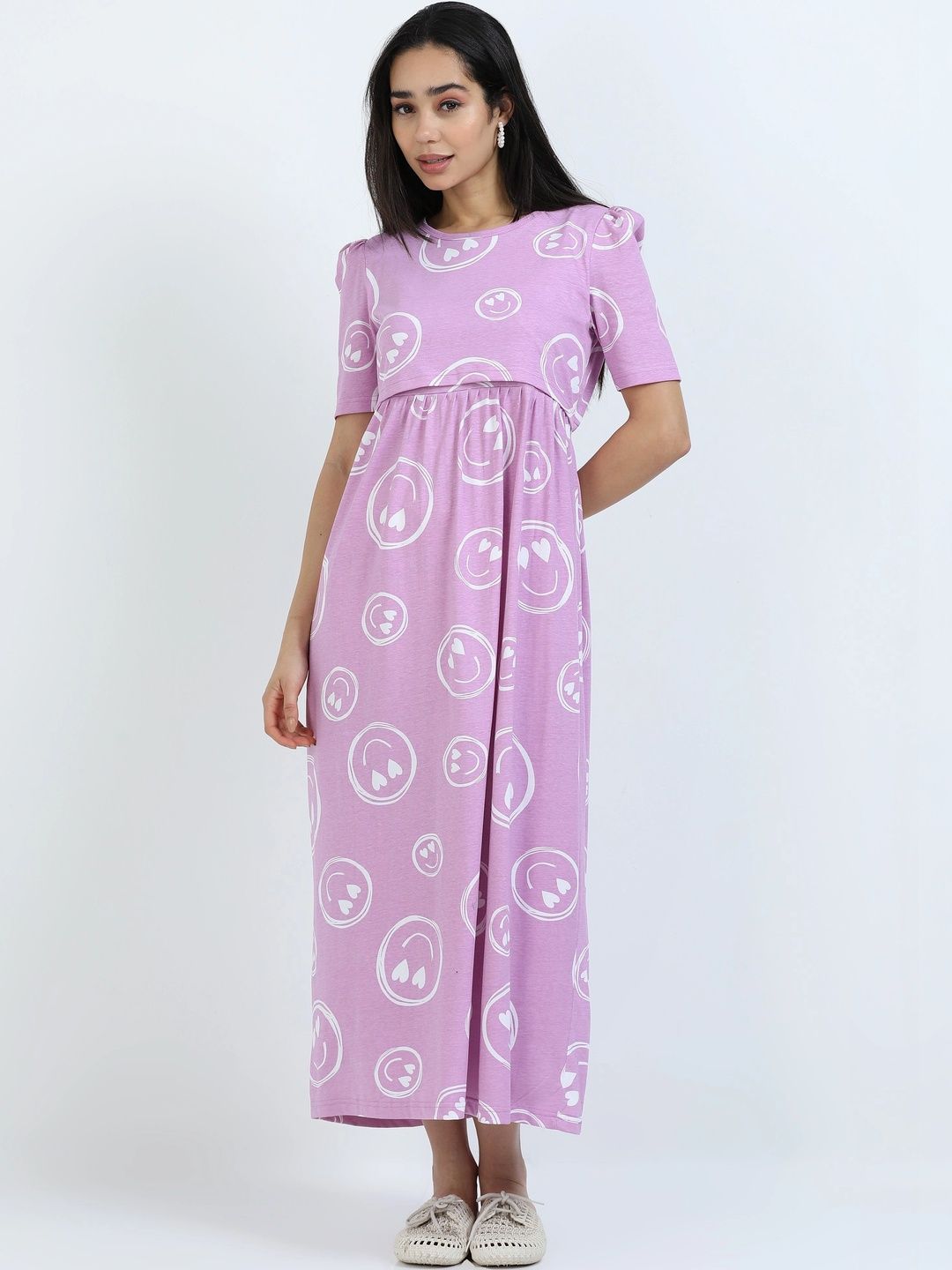 THE SPOOKY BEE Printed Maxi Nightdress