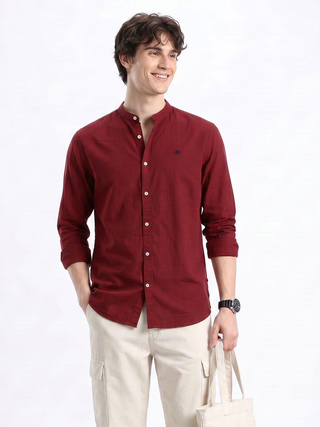 Aeropostale Aeropostale Spread Collar Pure Cotton Casual Shirt
