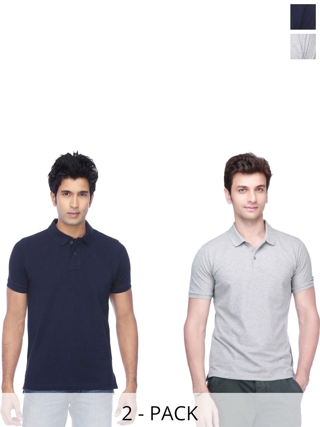 KETEX Men 2 Polo Collar Slim Fit T-shirt
