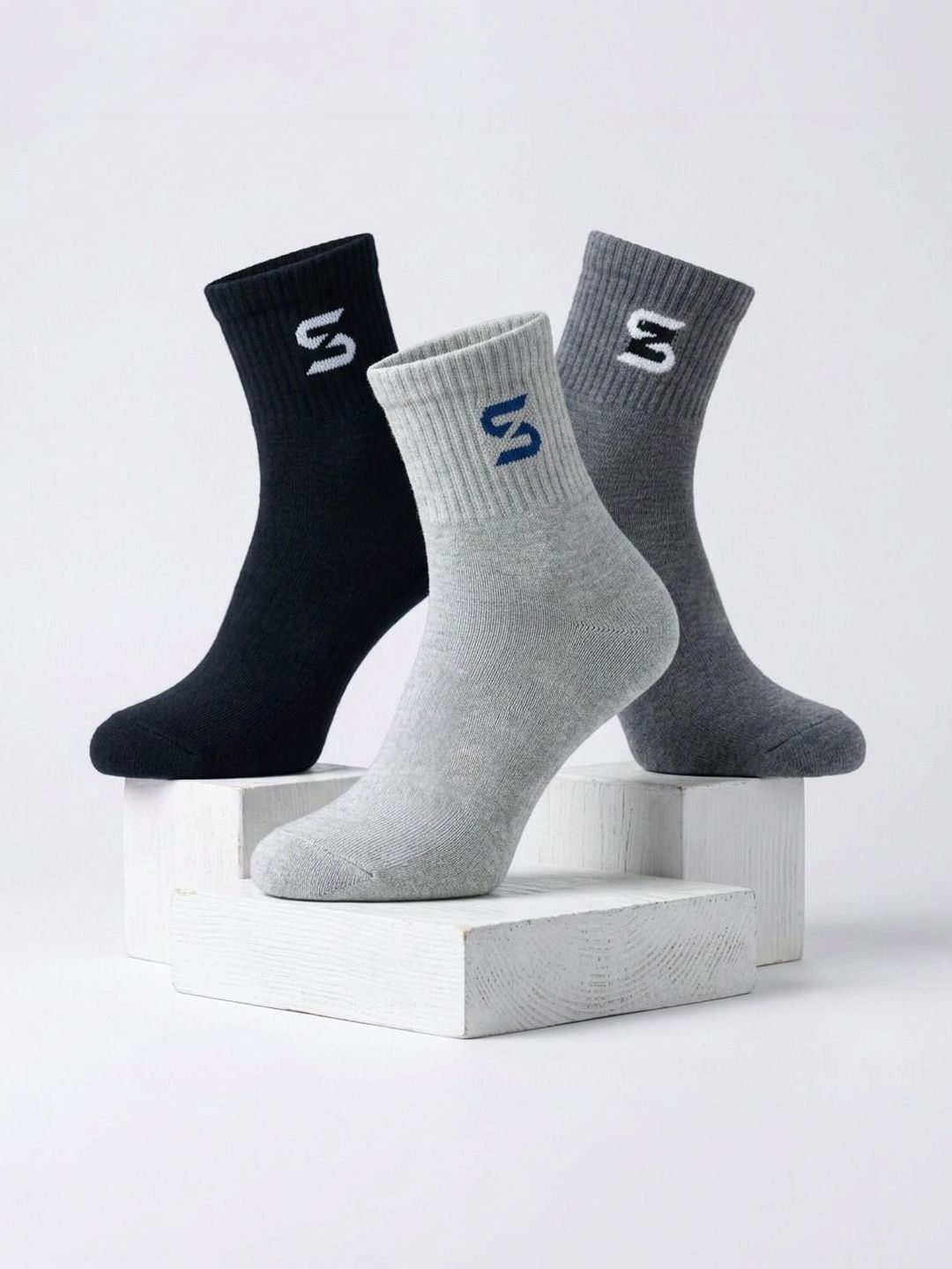 sakyastars Men Pack of 3 Above Ankle Socks