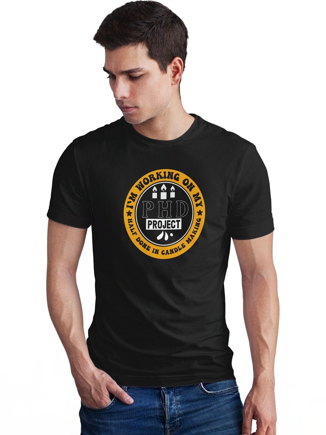 Seekbuylove Men Typography Printed Bio Finish T-shirt