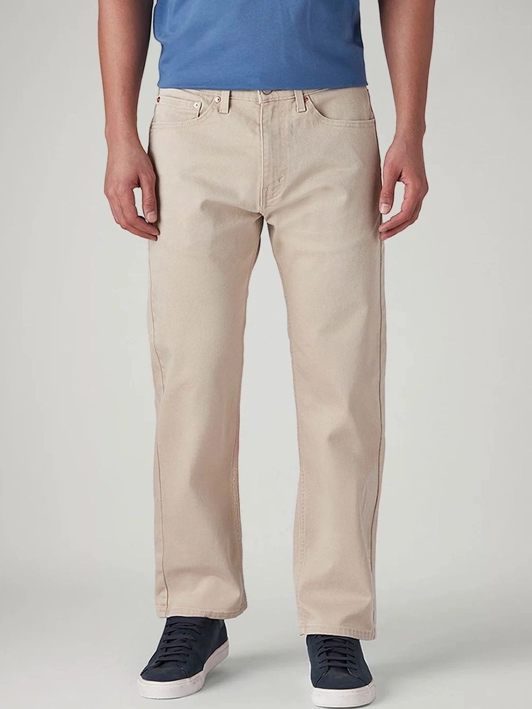 Levis Men Classic Straight Fit Mid-Rise Stretchable Jeans