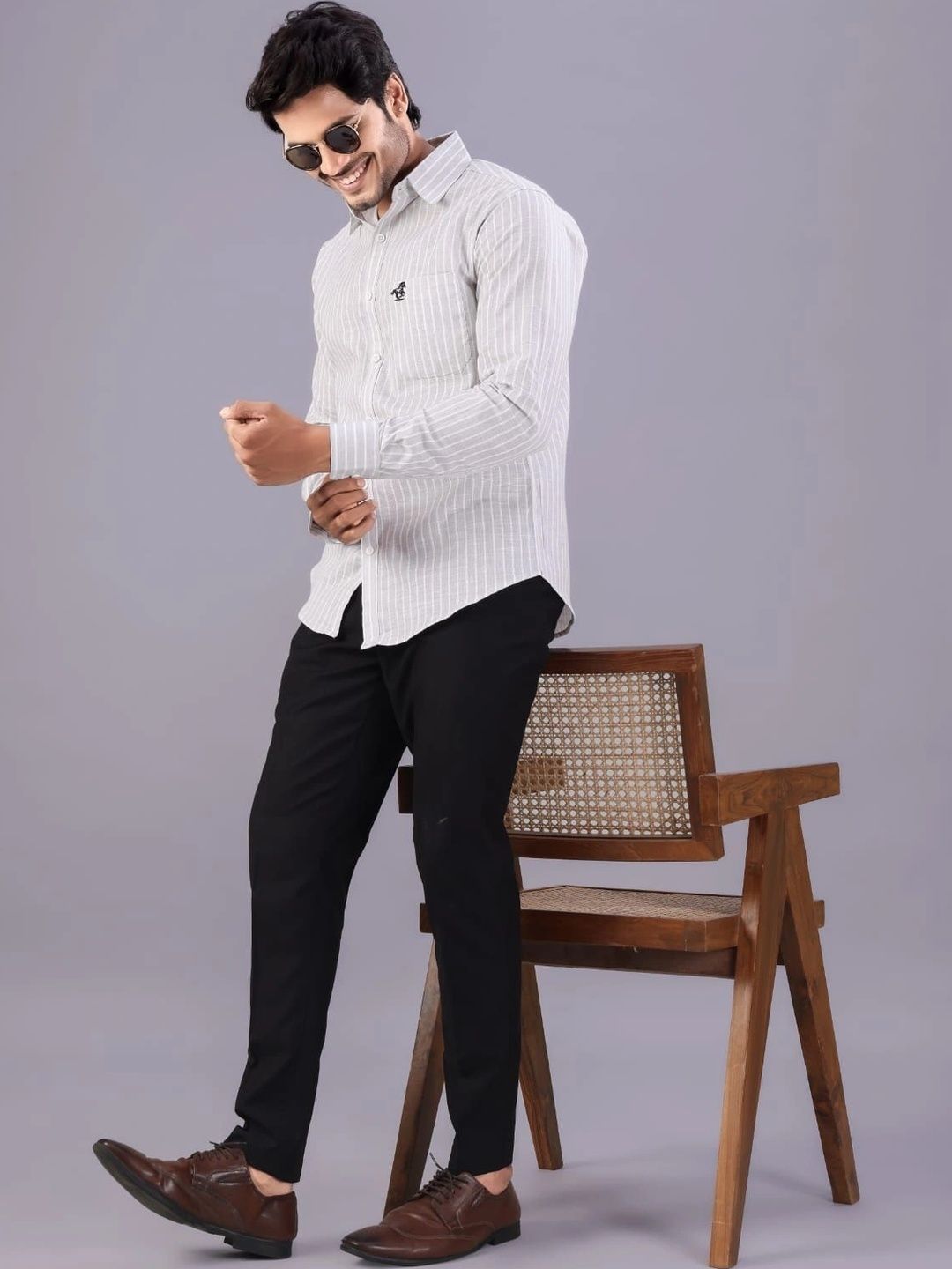 STALLION4TEX Men Standard Striped Casual Shirt