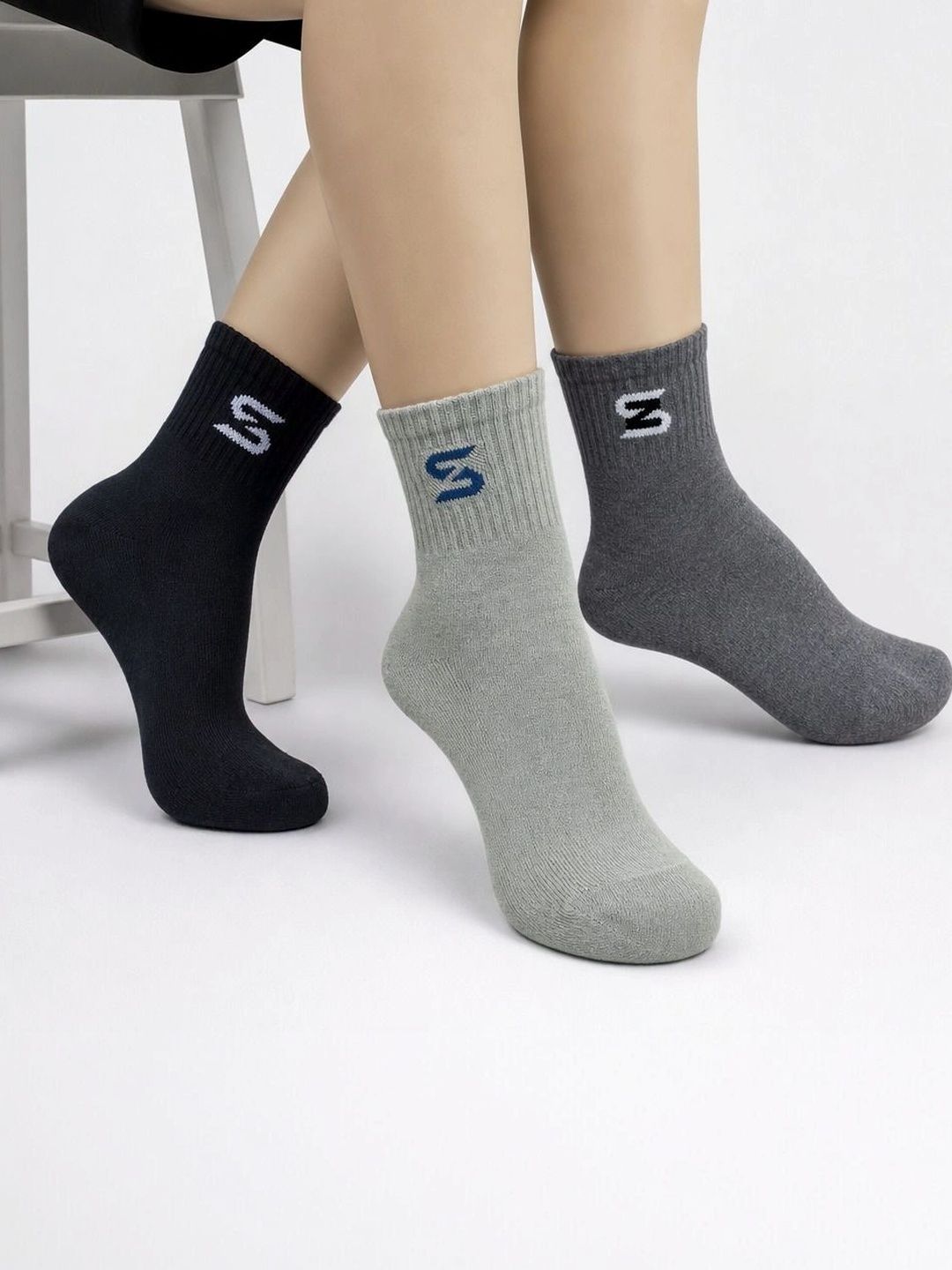 sakyastars Men Pack of 3 Above Ankle Socks