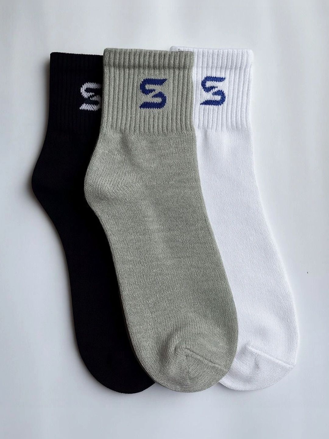 sakyastars Men Pack of 3 Patterned Above Ankle Socks