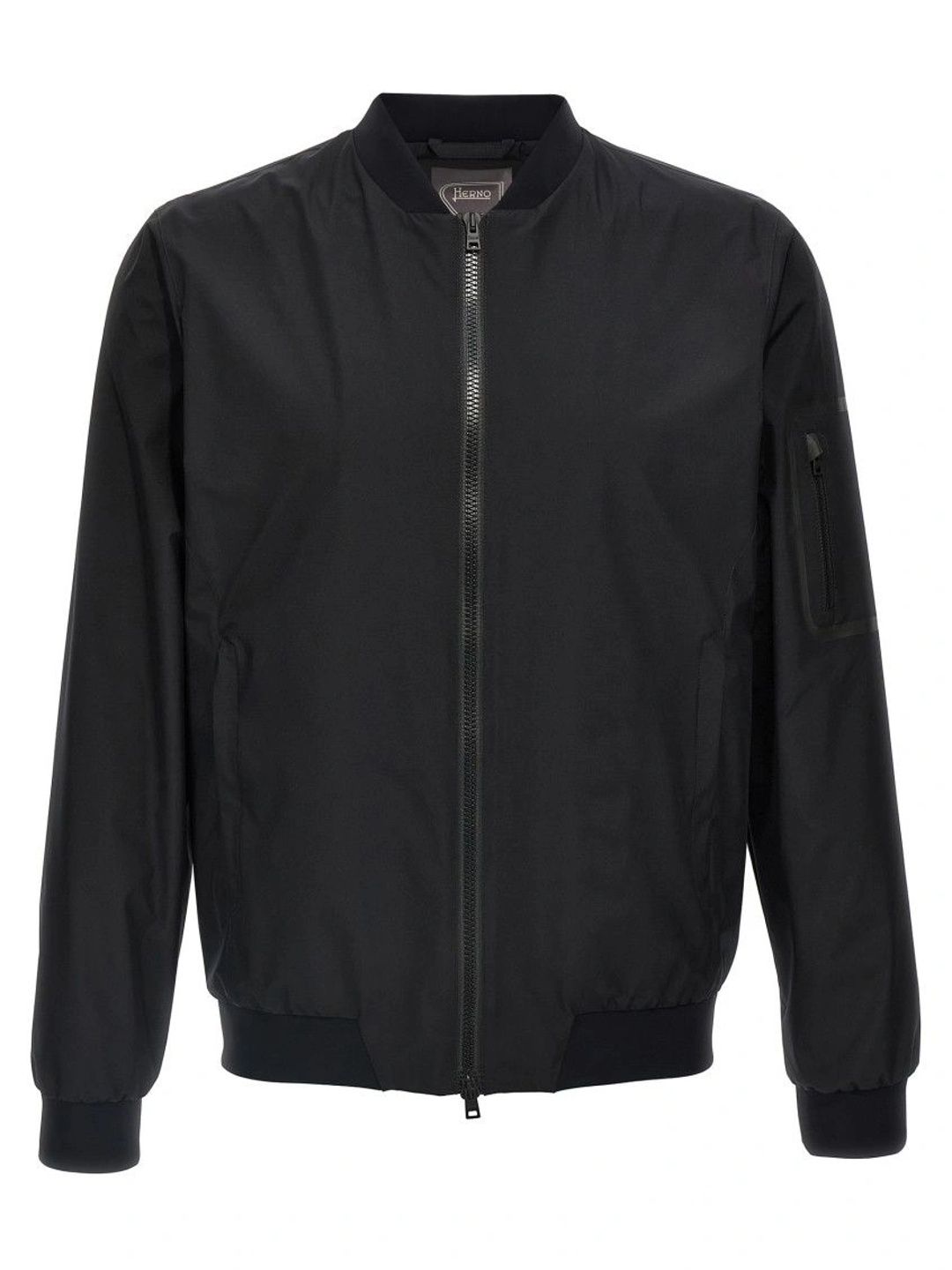 Herno Black Solid Polyester Jacket