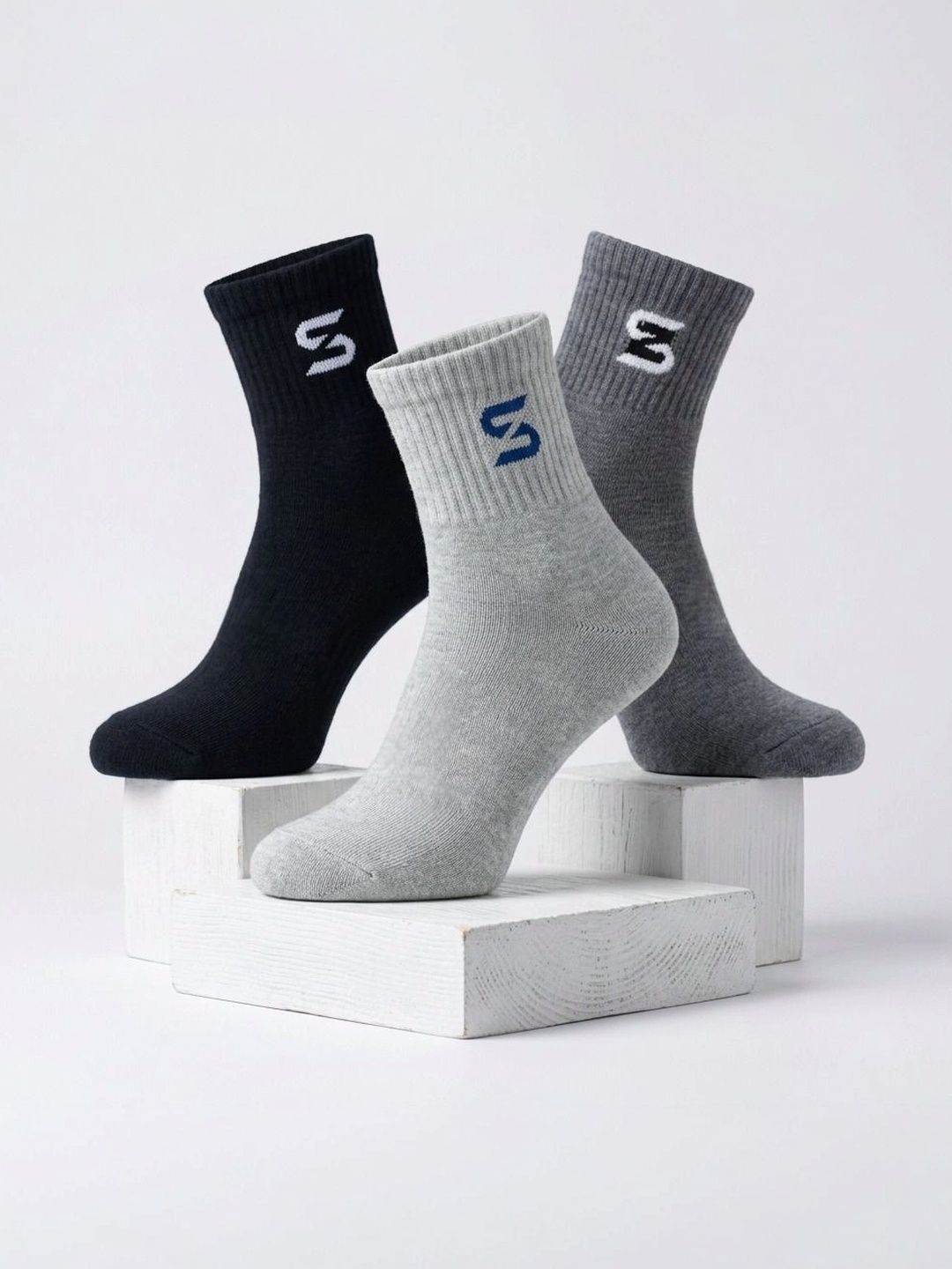 sakyastars Men Pack of 3 Above Ankle Socks