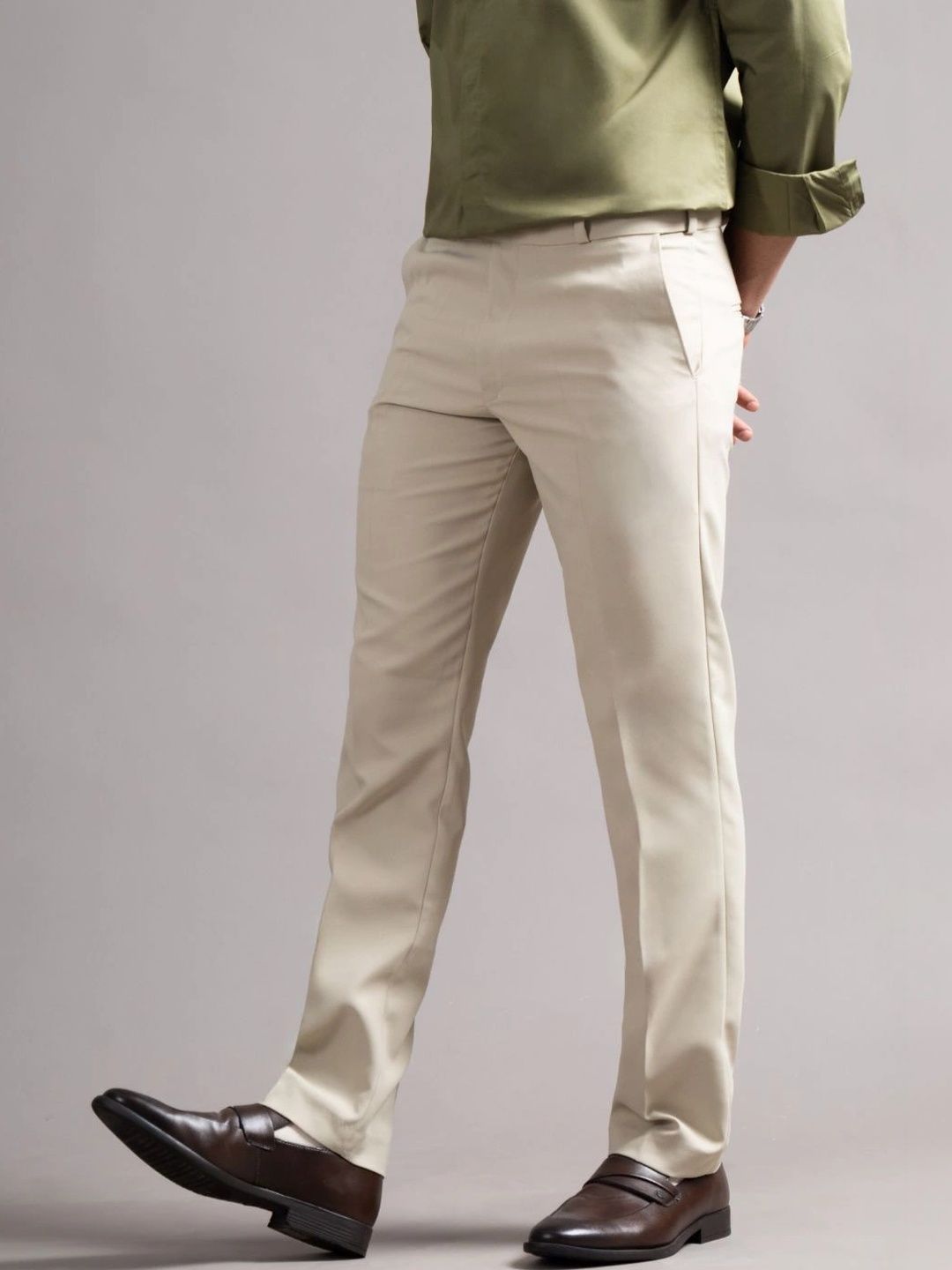PAUL STREET Men Classic Slim Fit Trousers