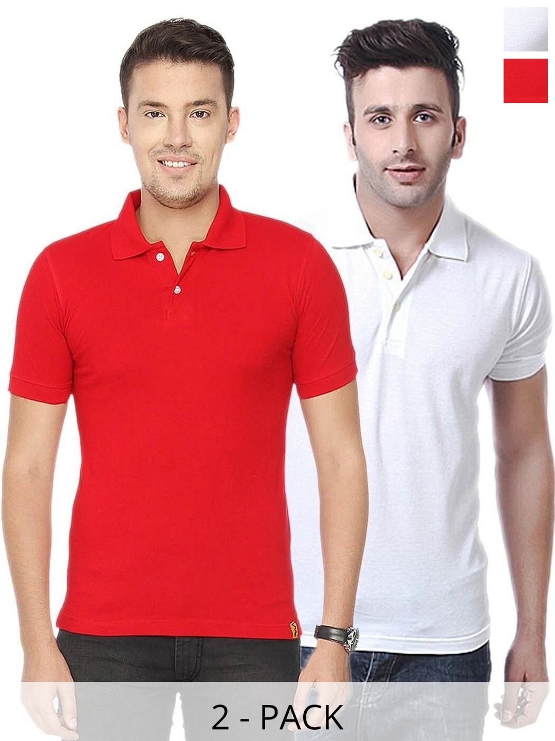 KETEX Men 2 Polo Collar Slim Fit T-shirt