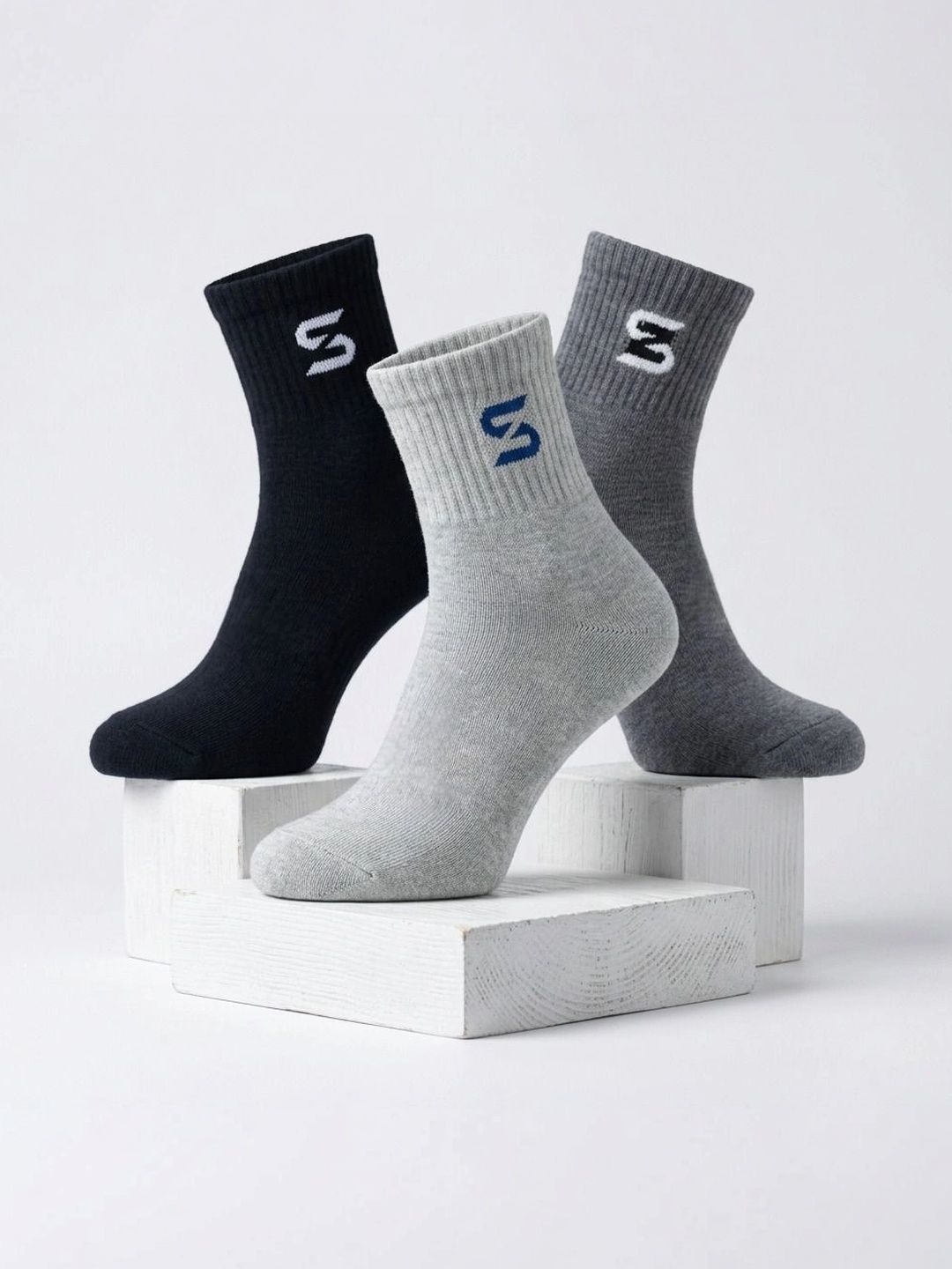 sakyastars Men Pack of 3 Above Ankle Socks