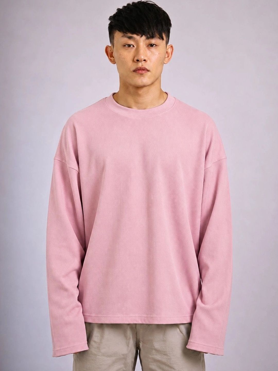 UNIQSOME Men Drop-Shoulder Sleeves Boxy T-shirt